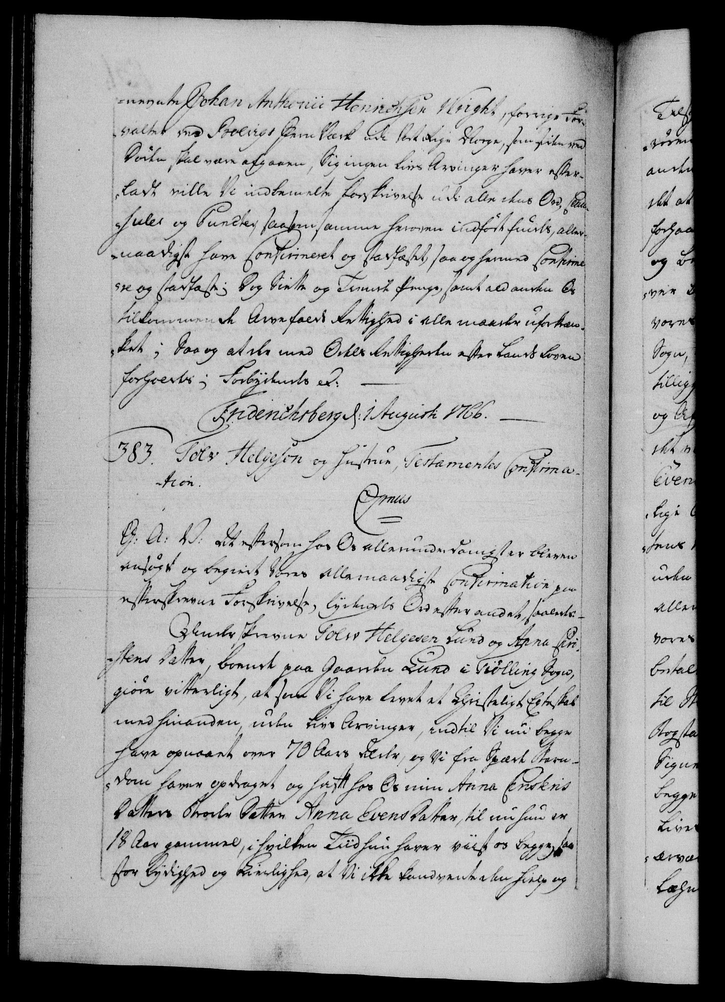 Danske Kanselli 1572-1799, AV/RA-EA-3023/F/Fc/Fca/Fcaa/L0043: Norske registre, 1766-1768, p. 131b