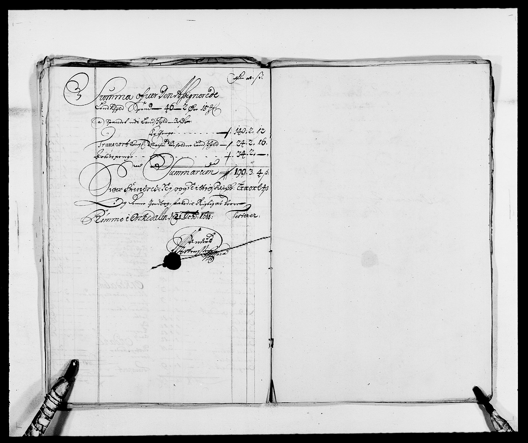 Rentekammeret inntil 1814, Reviderte regnskaper, Fogderegnskap, RA/EA-4092/R58/L3935: Fogderegnskap Orkdal, 1687-1688, p. 332