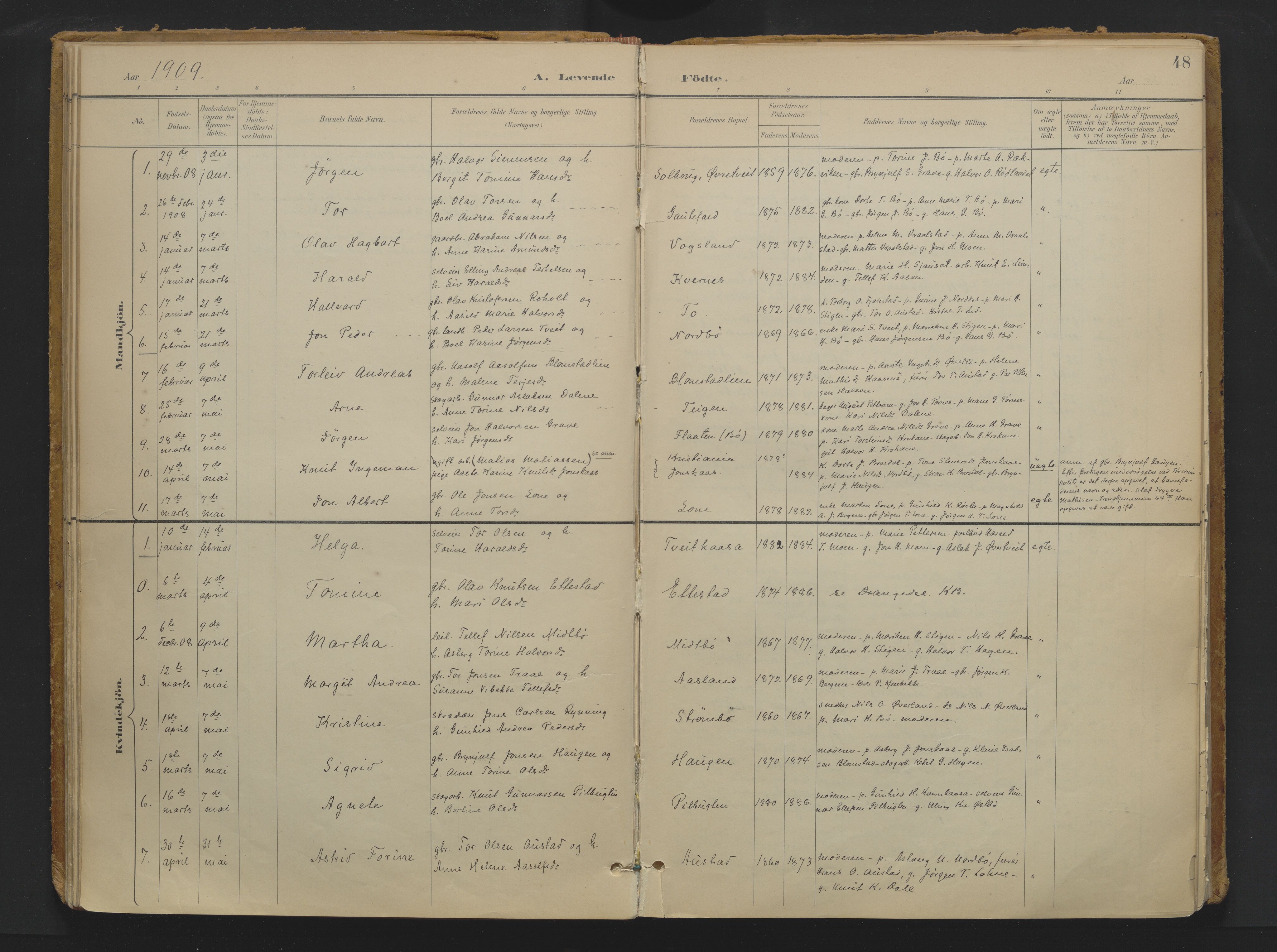 Drangedal kirkebøker, SAKO/A-258/F/Fa/L0013: Parish register (official) no. 13, 1895-1919, p. 48