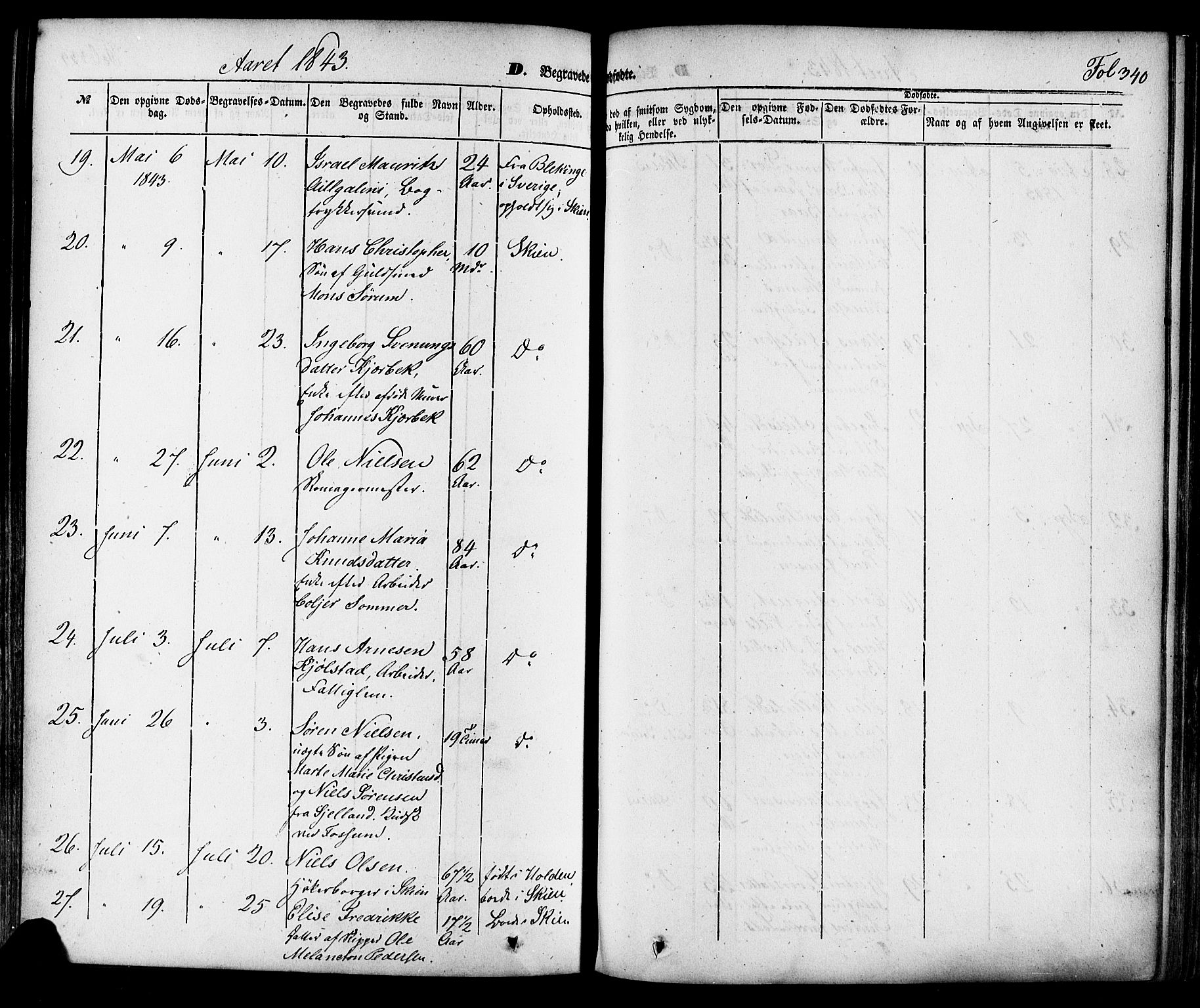 Skien kirkebøker, AV/SAKO-A-302/F/Fa/L0006a: Parish register (official) no. 6A, 1843-1856, p. 340