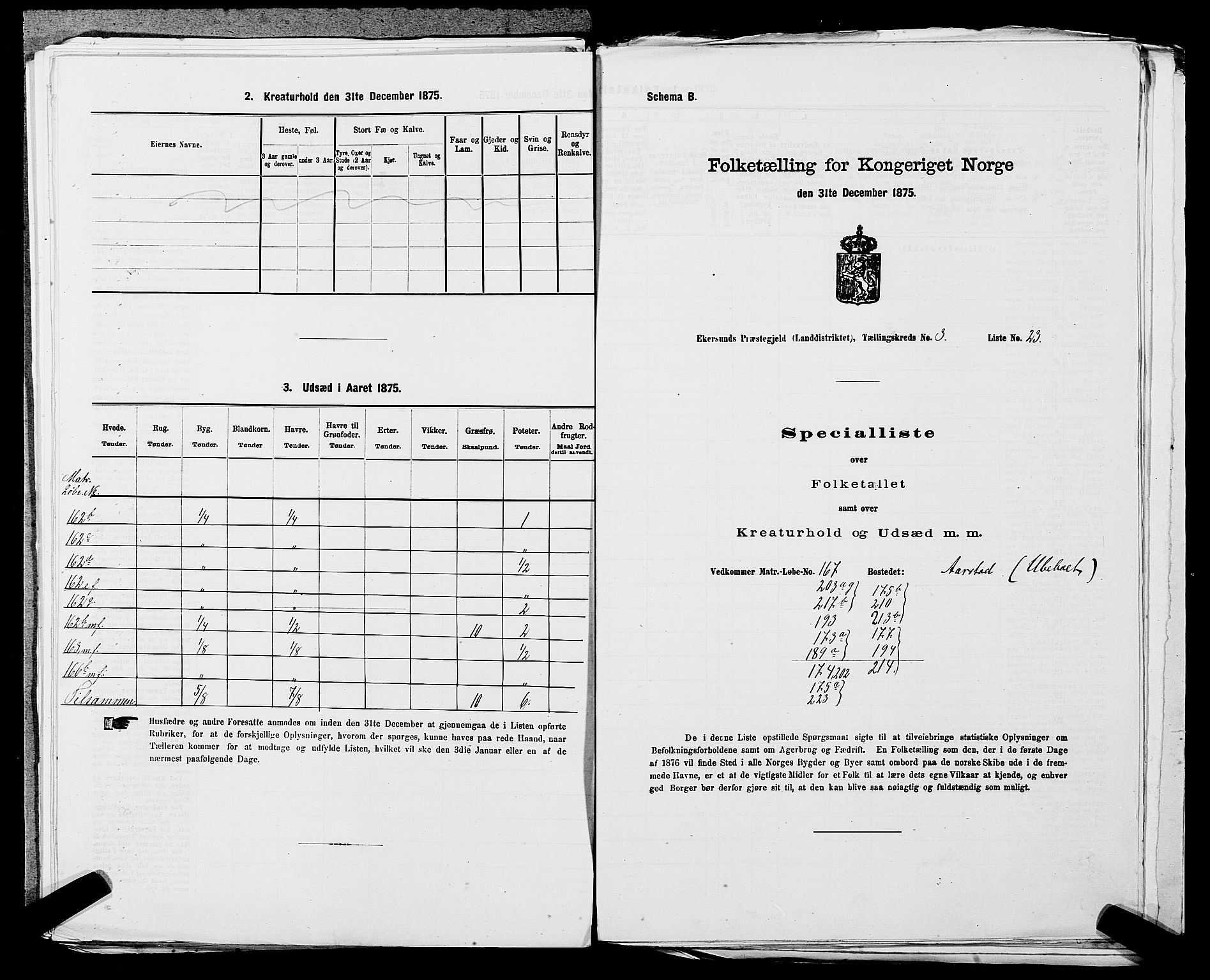 SAST, 1875 census for 1116L Eigersund/Eigersund og Ogna, 1875, p. 382