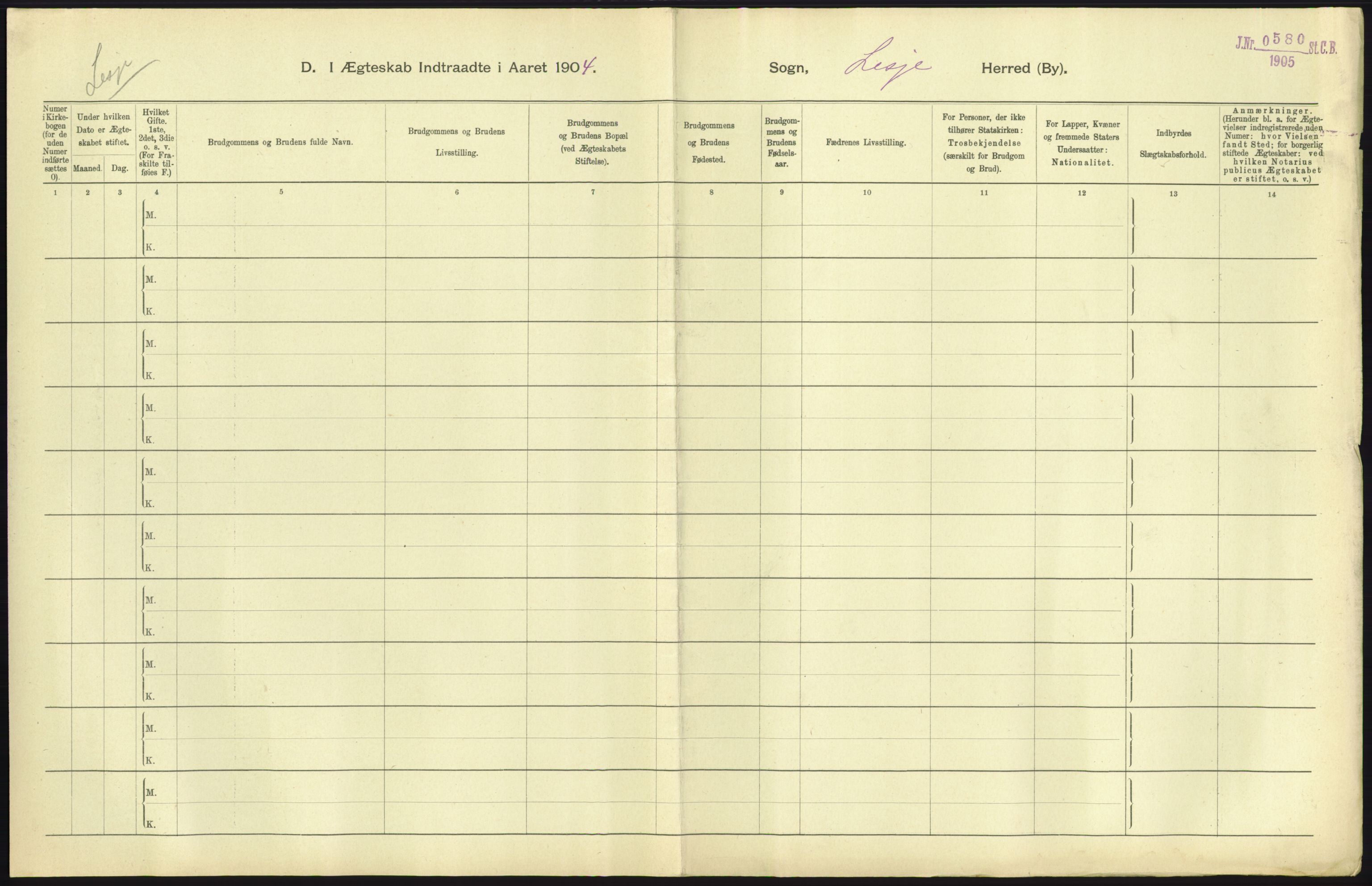 Statistisk sentralbyrå, Sosiodemografiske emner, Befolkning, AV/RA-S-2228/D/Df/Dfa/Dfab/L0006: Kristians amt: Fødte, gifte, døde, 1904, p. 827