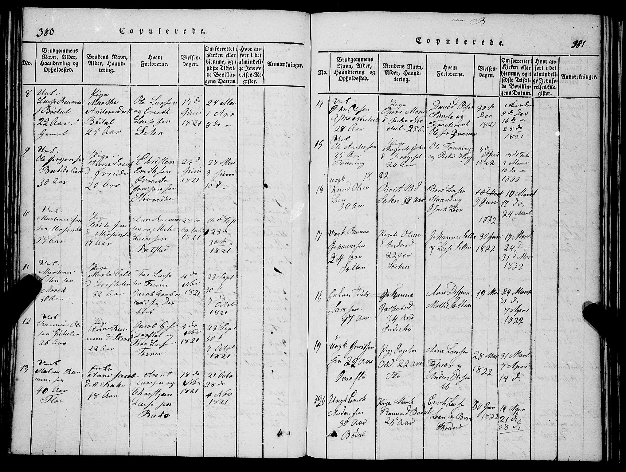 Stryn Sokneprestembete, SAB/A-82501: Parish register (copy) no. C 1, 1801-1845, p. 380-381