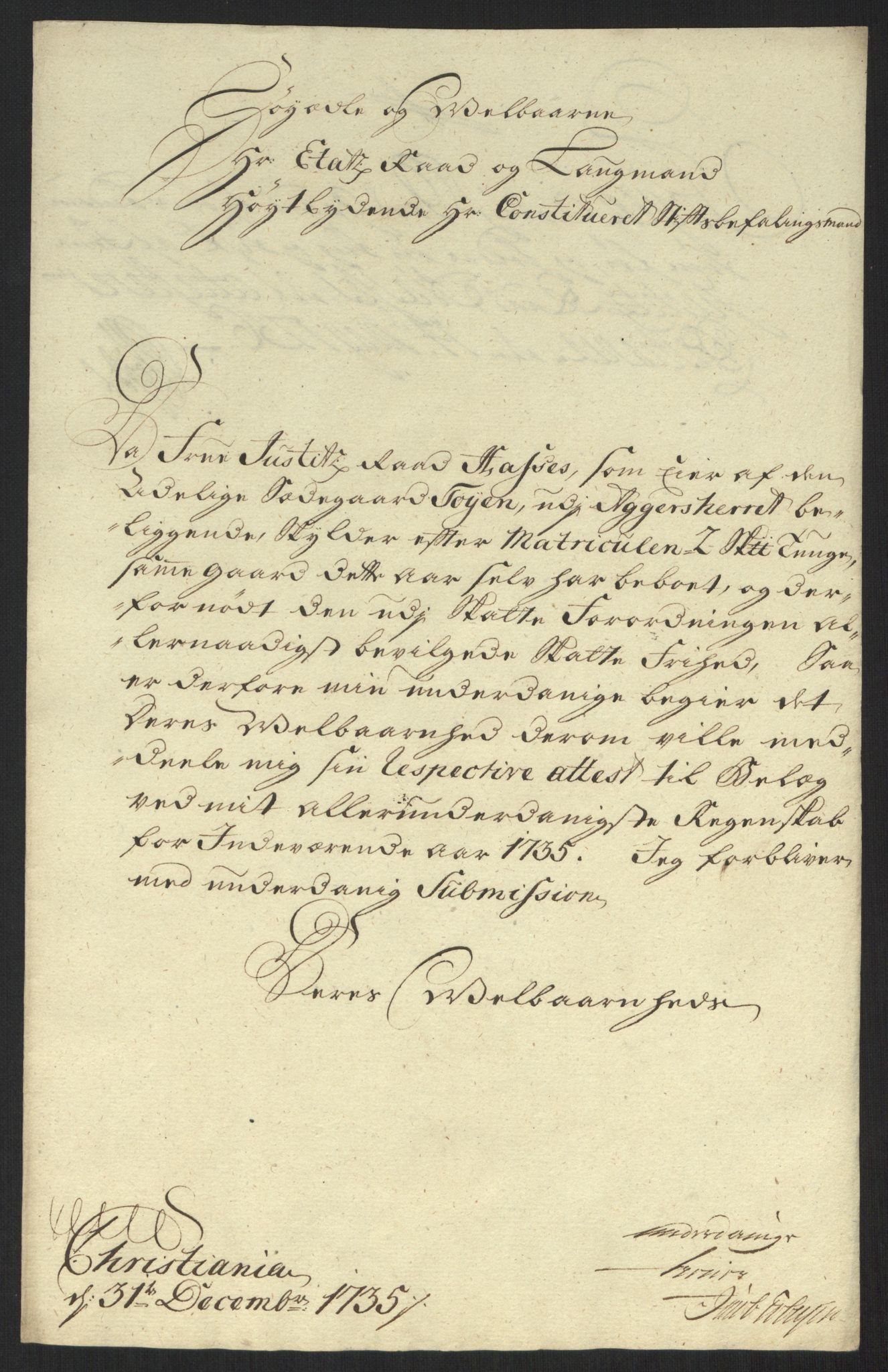 Rentekammeret inntil 1814, Reviderte regnskaper, Fogderegnskap, AV/RA-EA-4092/R10/L0474: Fogderegnskap Aker og Follo, 1735, p. 186