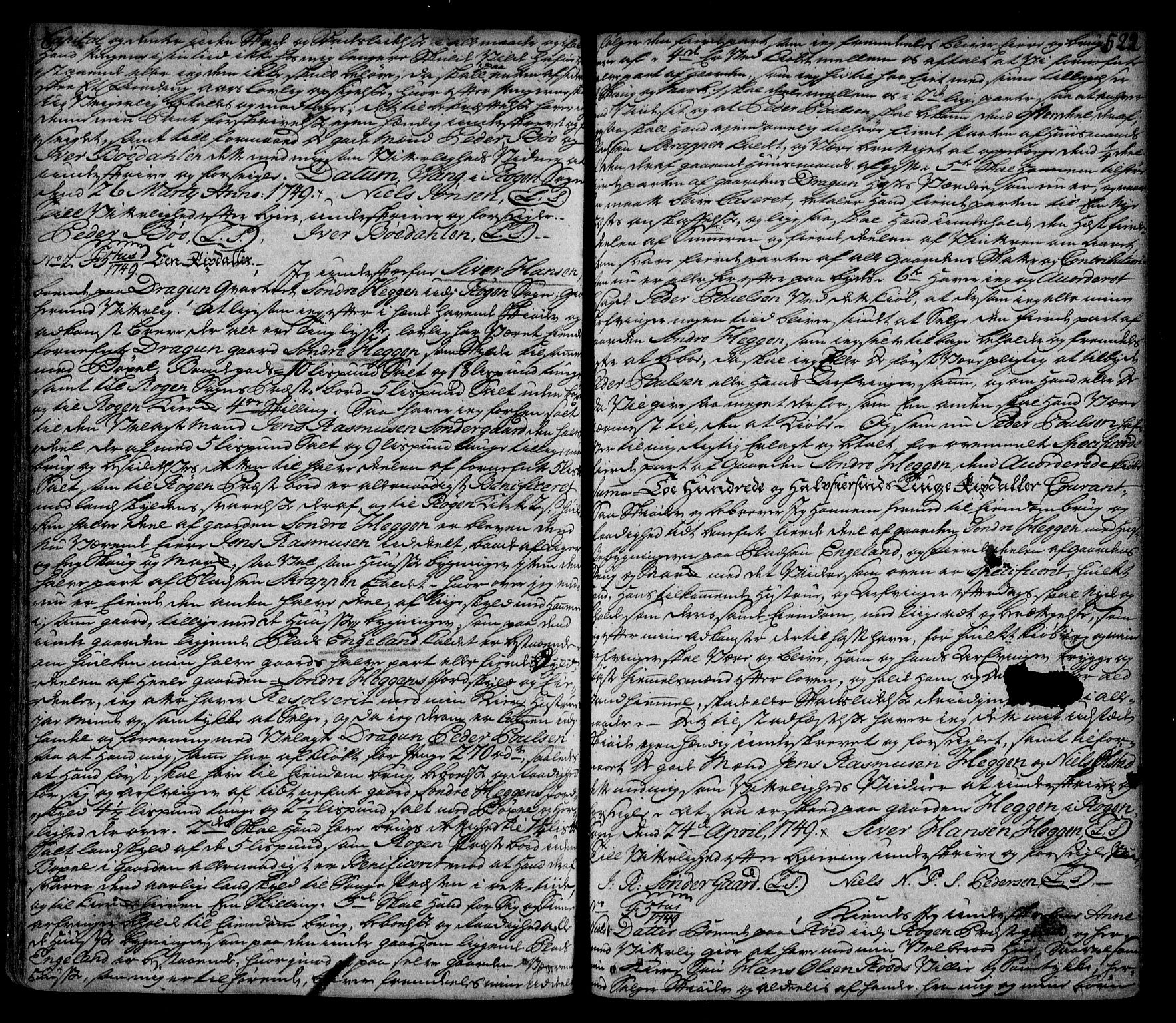 Lier, Røyken og Hurum sorenskriveri, SAKO/A-89/G/Ga/Gaa/L0002: Mortgage book no. II, 1725-1755, p. 522