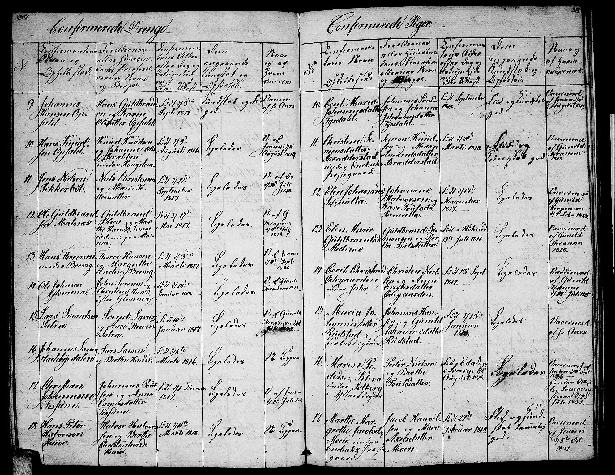 Enebakk prestekontor Kirkebøker, SAO/A-10171c/F/Fa/L0008: Parish register (official) no. I 8, 1827-1833, p. 37-38