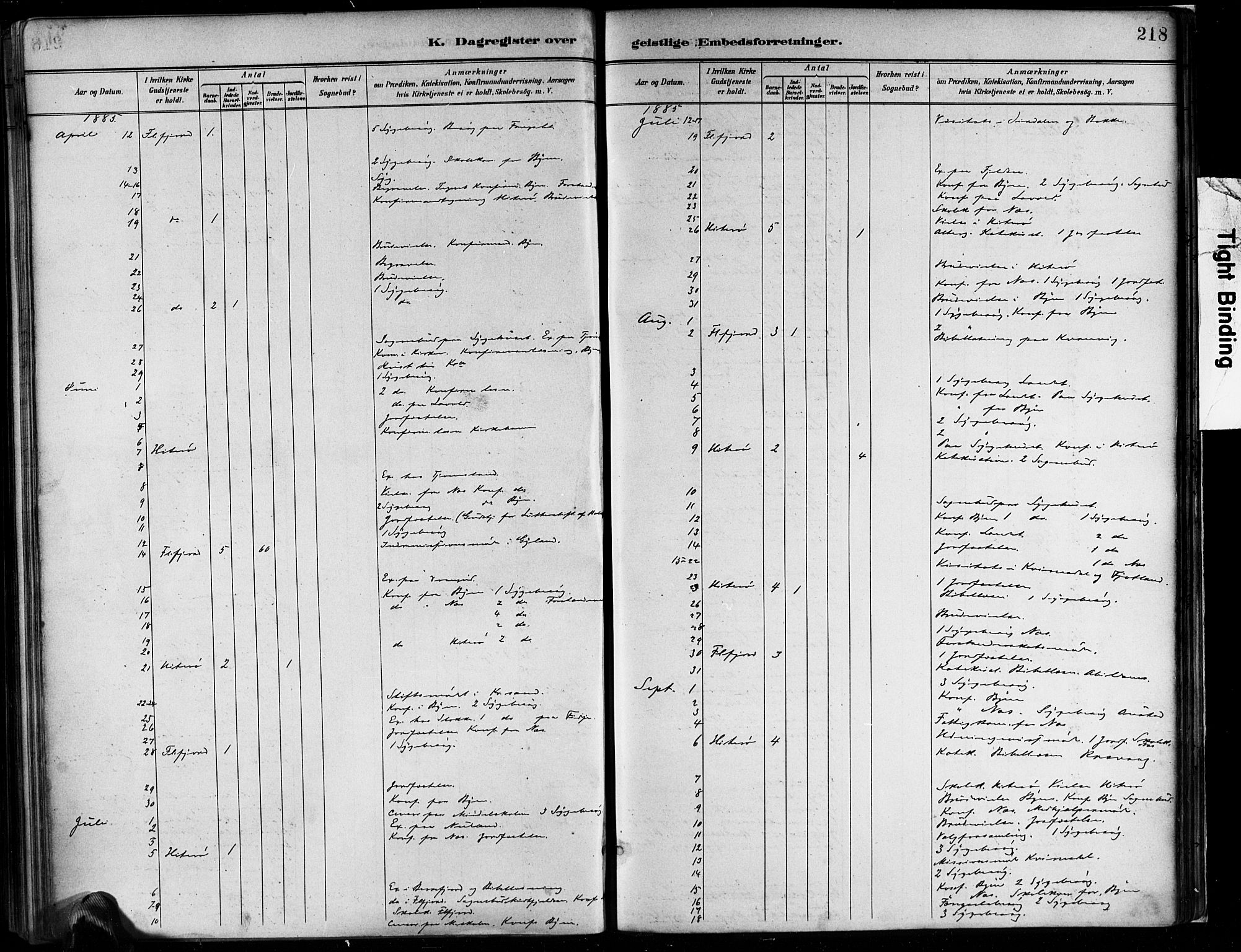 Flekkefjord sokneprestkontor, SAK/1111-0012/F/Fa/Faa/L0001: Parish register (official) no. A 1, 1885-1900, p. 218
