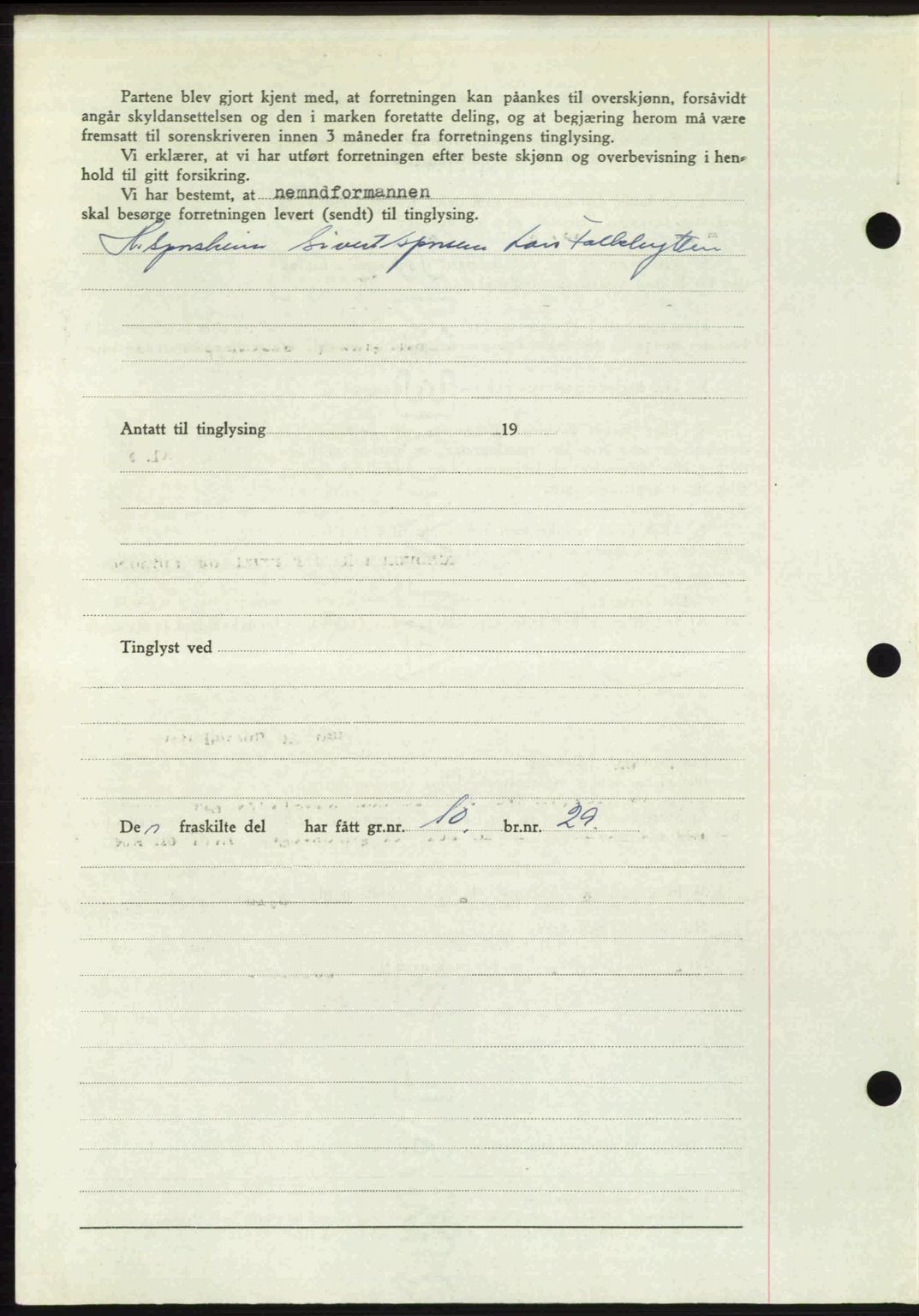 Romsdal sorenskriveri, AV/SAT-A-4149/1/2/2C: Mortgage book no. A30, 1949-1949, Diary no: : 2286/1949