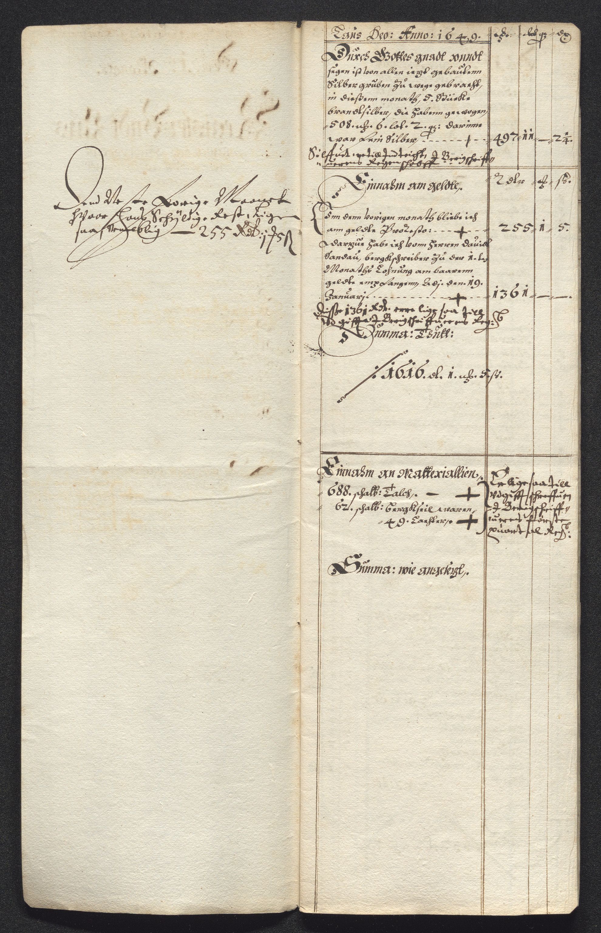 Kongsberg Sølvverk 1623-1816, AV/SAKO-EA-3135/001/D/Dc/Dcd/L0023: Utgiftsregnskap for gruver m.m., 1649, p. 421