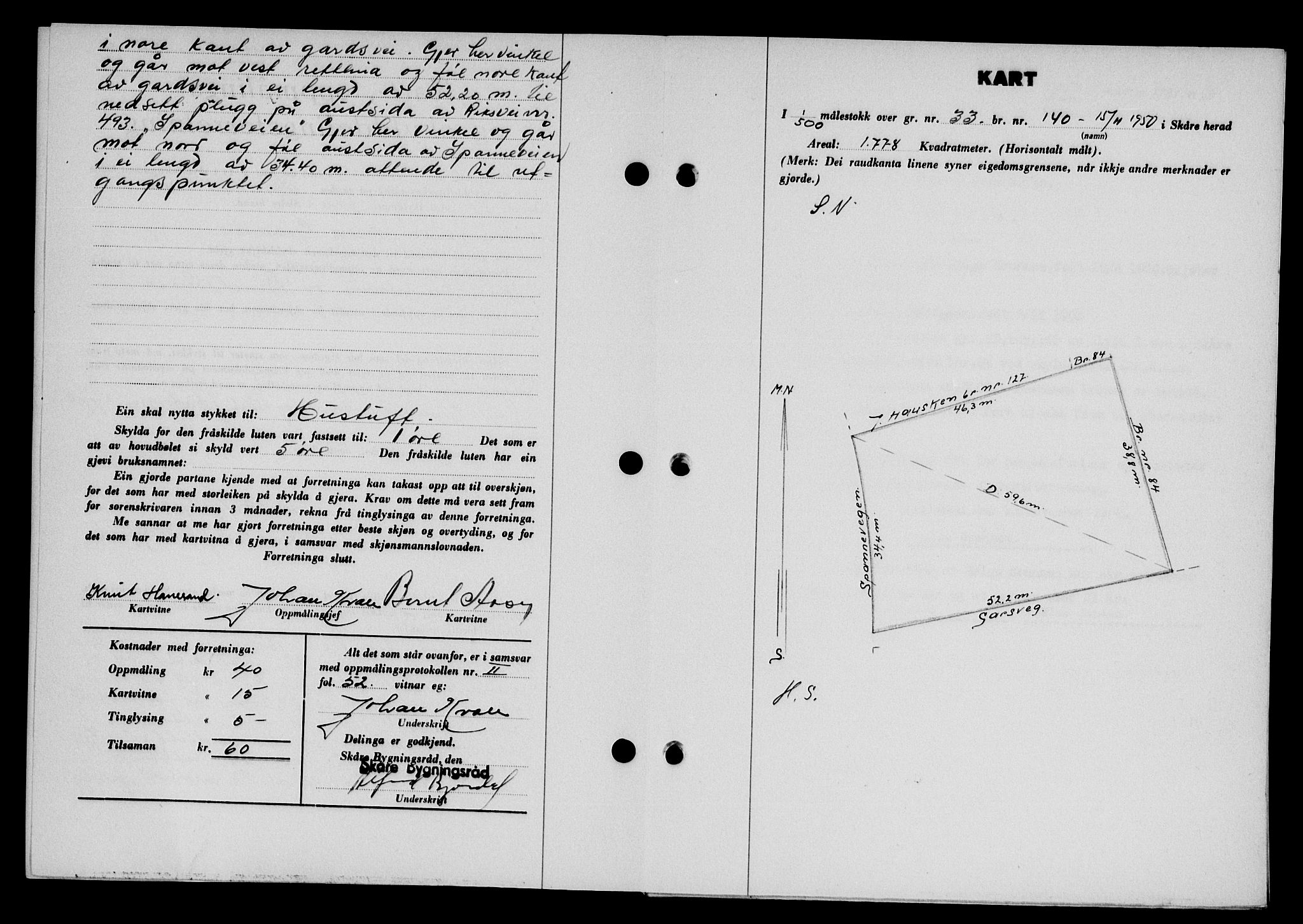Karmsund sorenskriveri, SAST/A-100311/01/II/IIB/L0101: Mortgage book no. 81A, 1950-1951, Diary no: : 3180/1950