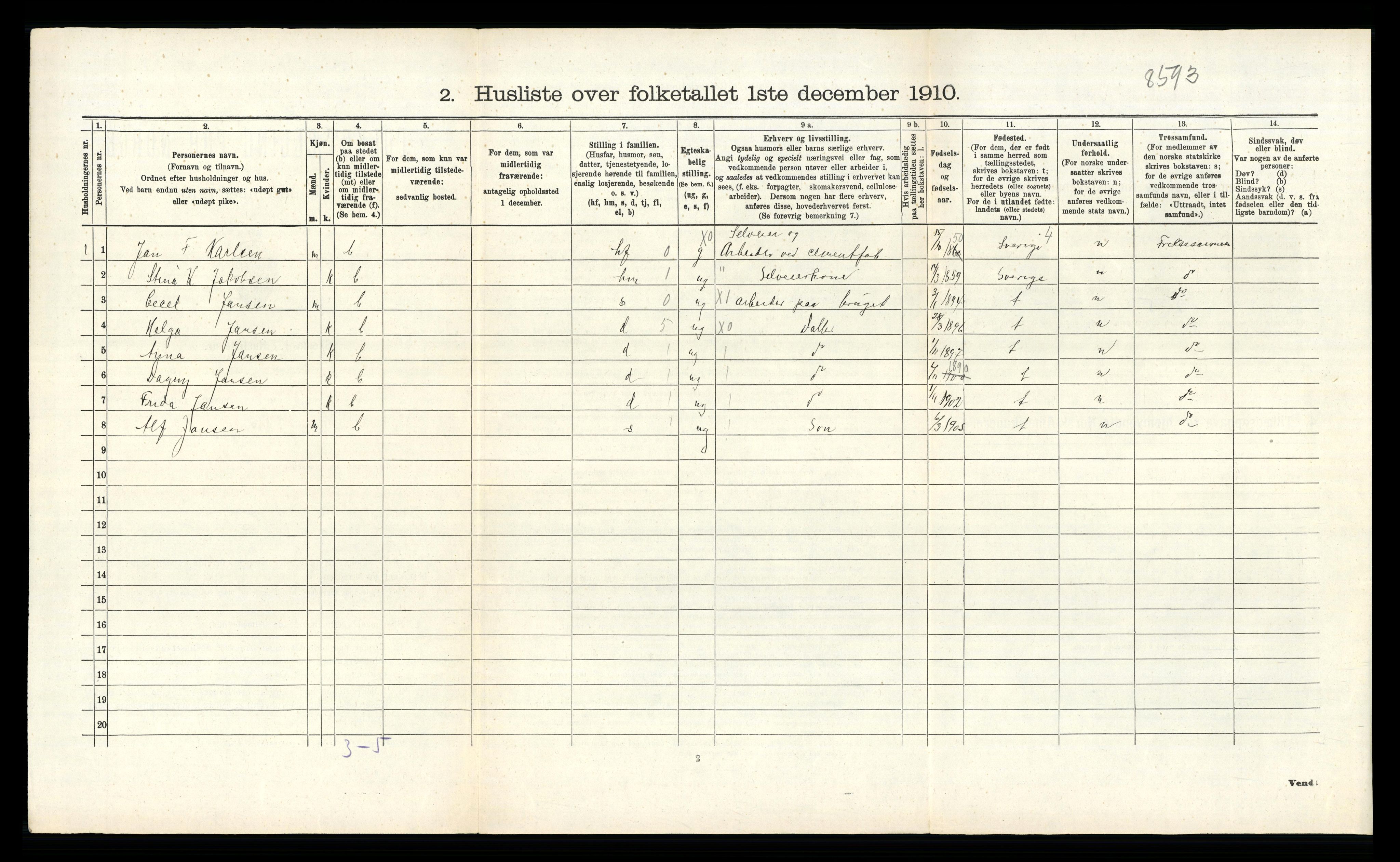 RA, 1910 census for Røyken, 1910, p. 770