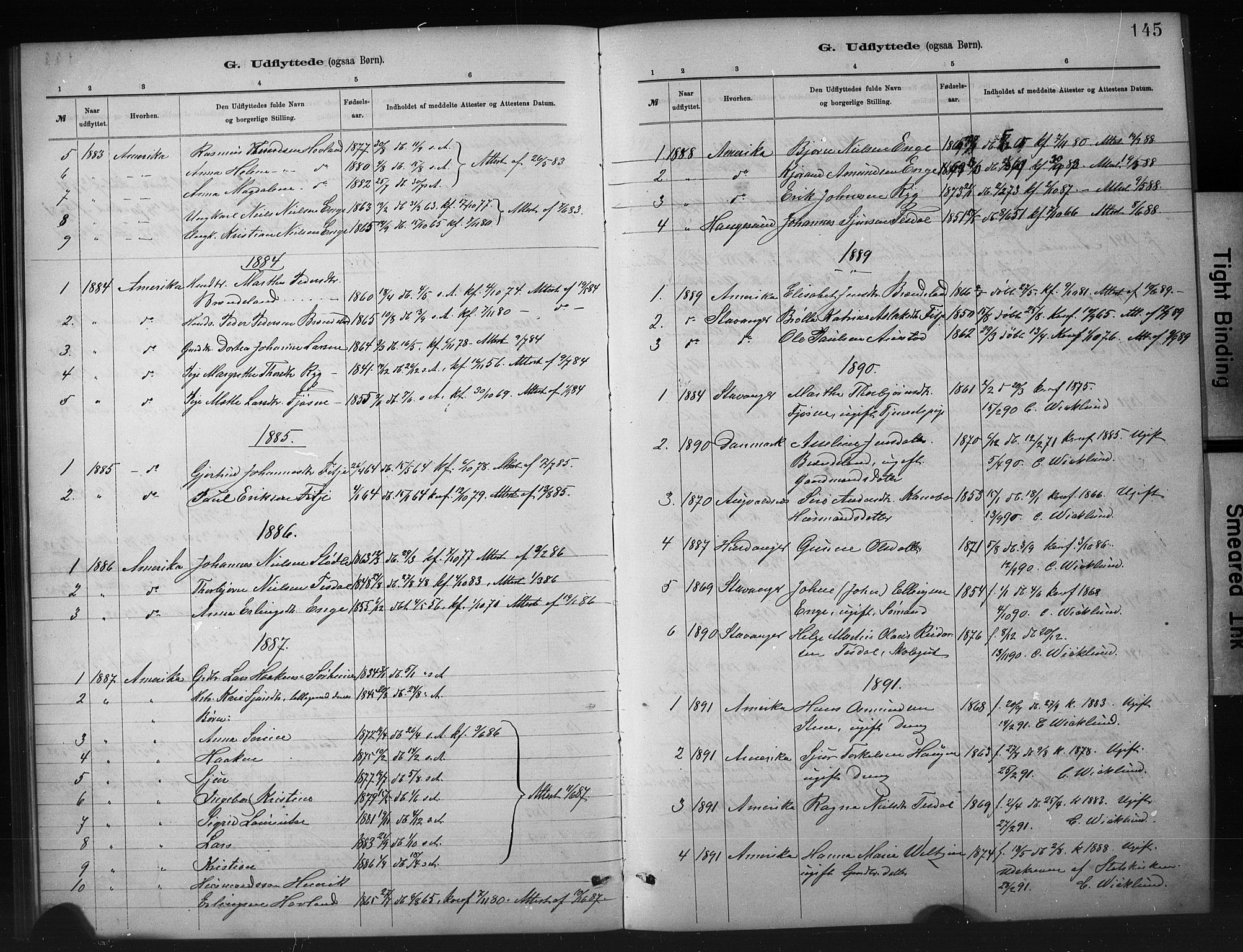Etne sokneprestembete, SAB/A-75001/H/Hab: Parish register (copy) no. A 5, 1879-1896, p. 145