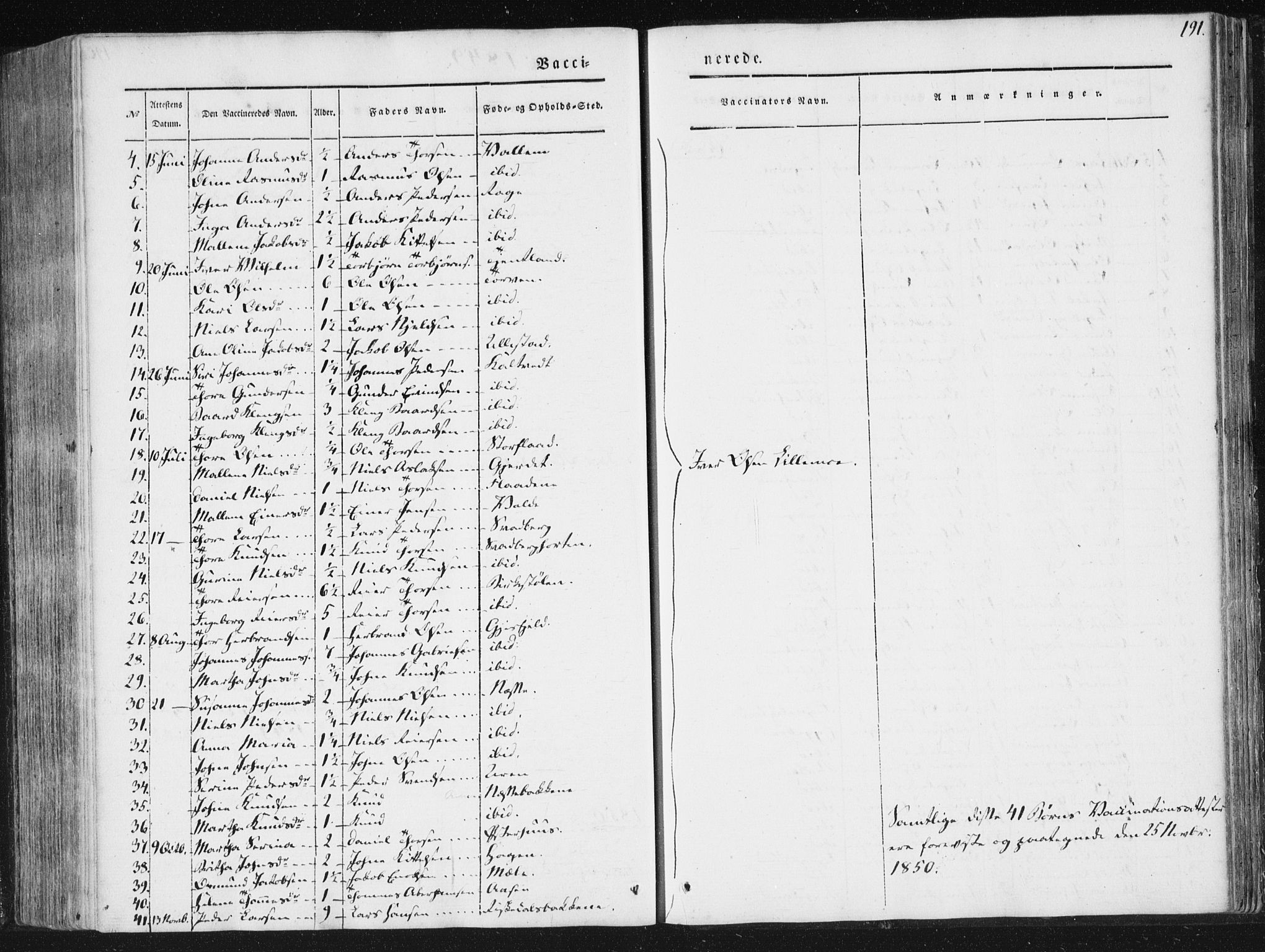 Hjelmeland sokneprestkontor, AV/SAST-A-101843/01/IV/L0008: Parish register (official) no. A 8, 1842-1861, p. 191