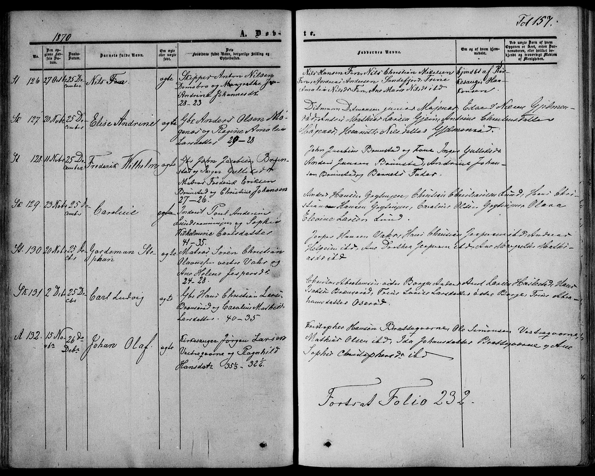 Stokke kirkebøker, SAKO/A-320/F/Fa/L0008: Parish register (official) no. I 8, 1858-1871, p. 157