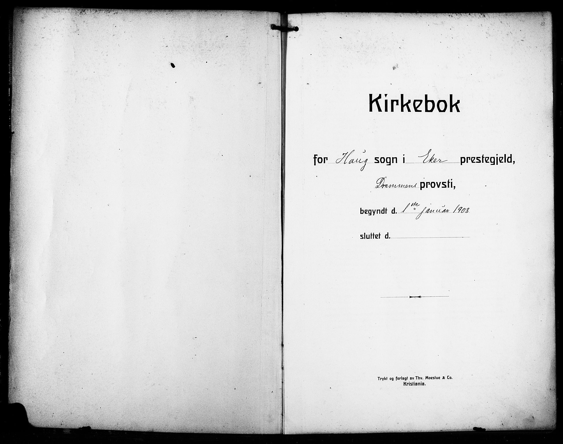 Eiker kirkebøker, SAKO/A-4/F/Fb/L0006: Parish register (official) no. II 6, 1908-1928