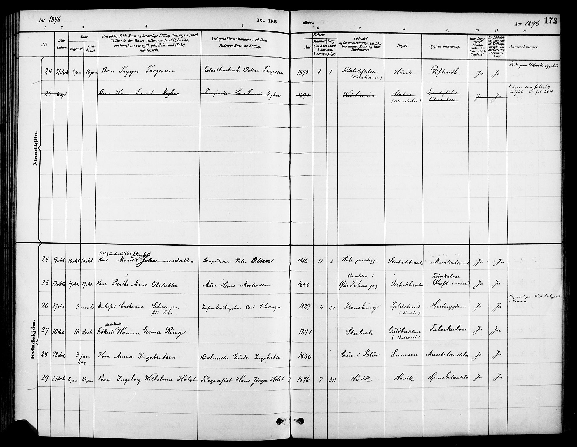 Asker prestekontor Kirkebøker, SAO/A-10256a/F/Fc/L0003: Parish register (official) no. III 3, 1892-1904, p. 173