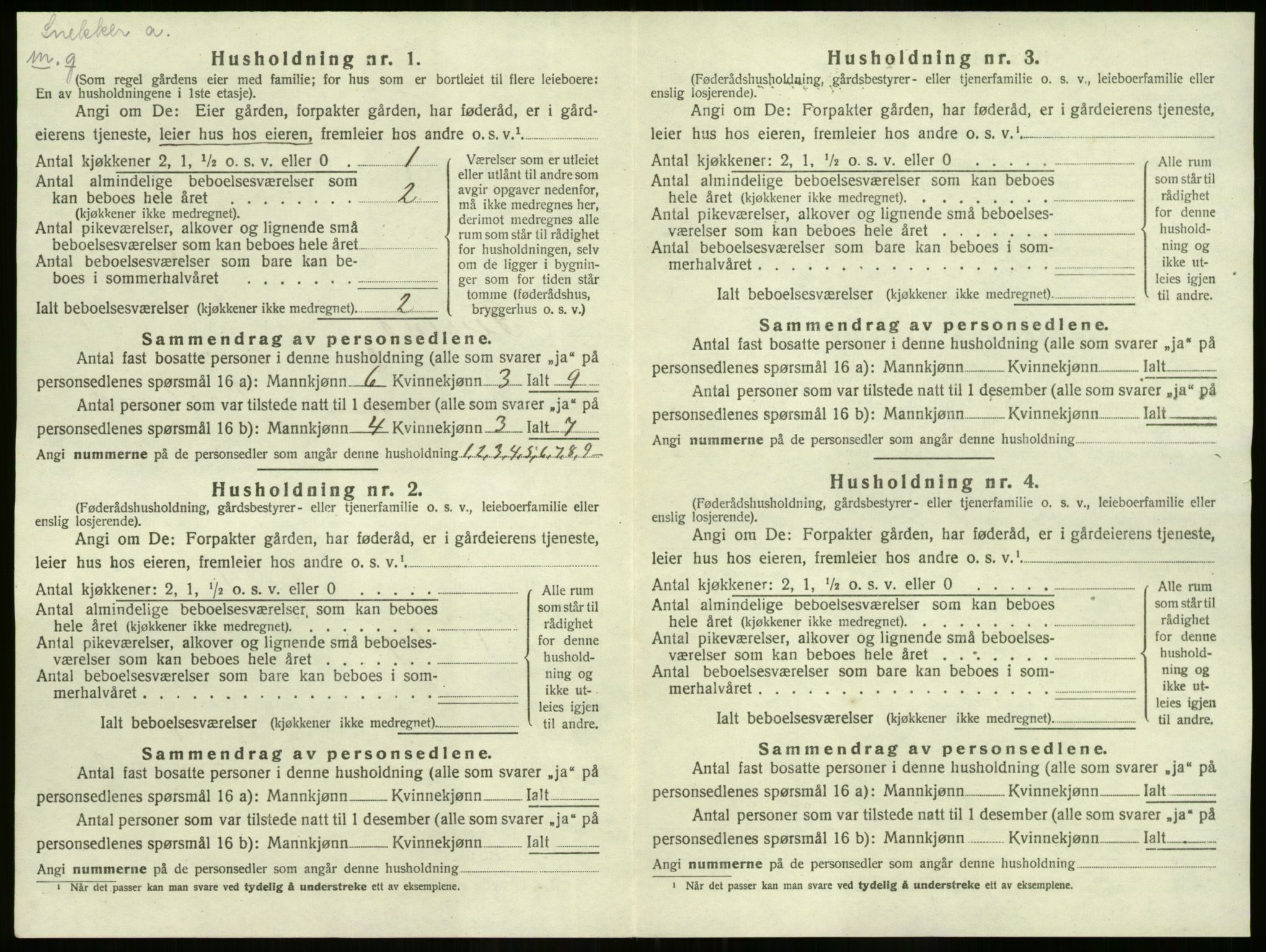 SAO, 1920 census for Feiring, 1920, p. 24