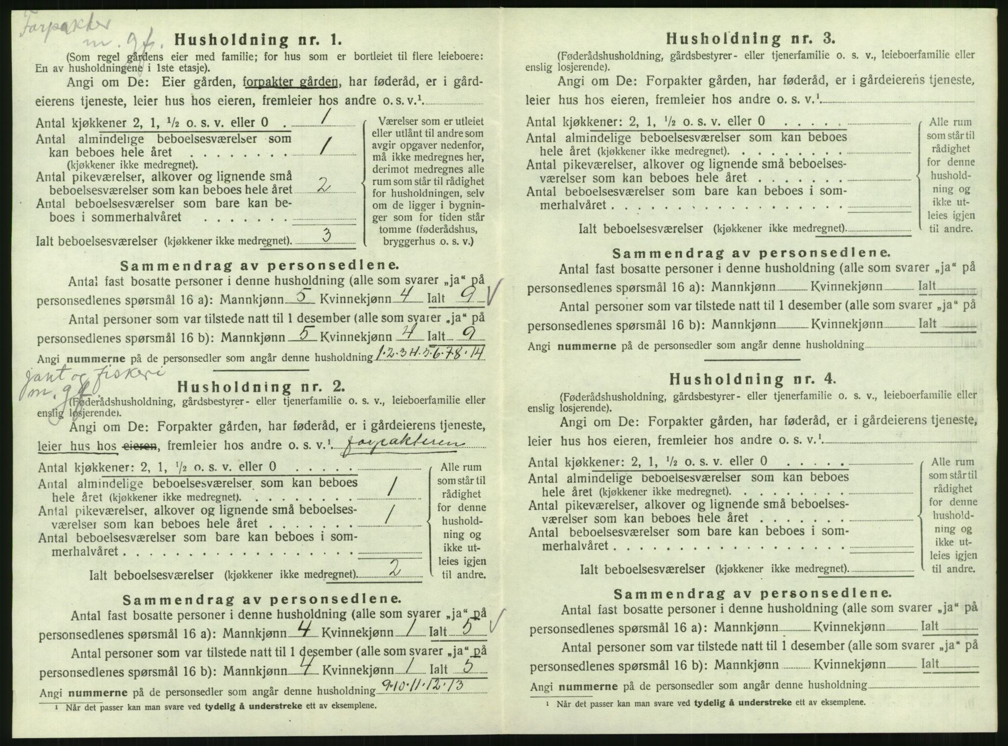 SAT, 1920 census for Korgen, 1920, p. 455