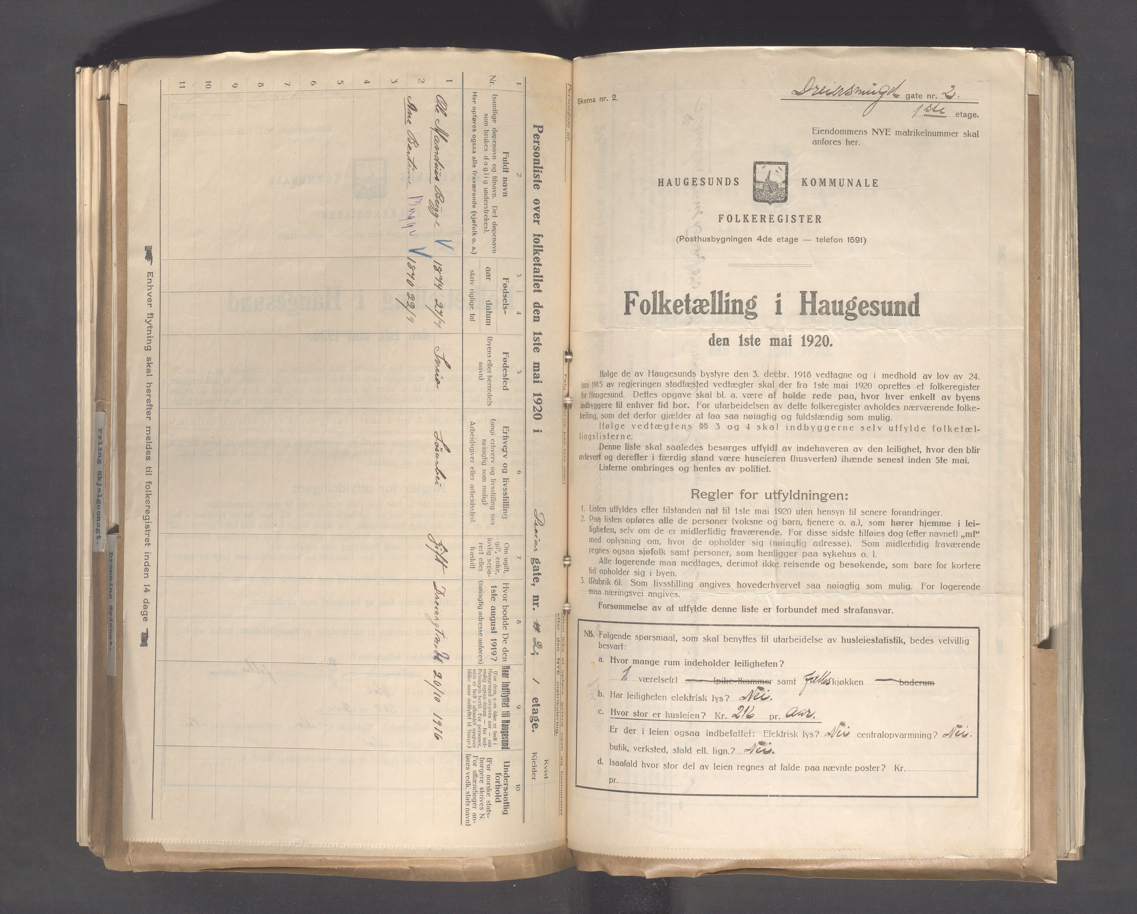 IKAR, Local census 1.5.1920 for Haugesund, 1920, p. 612