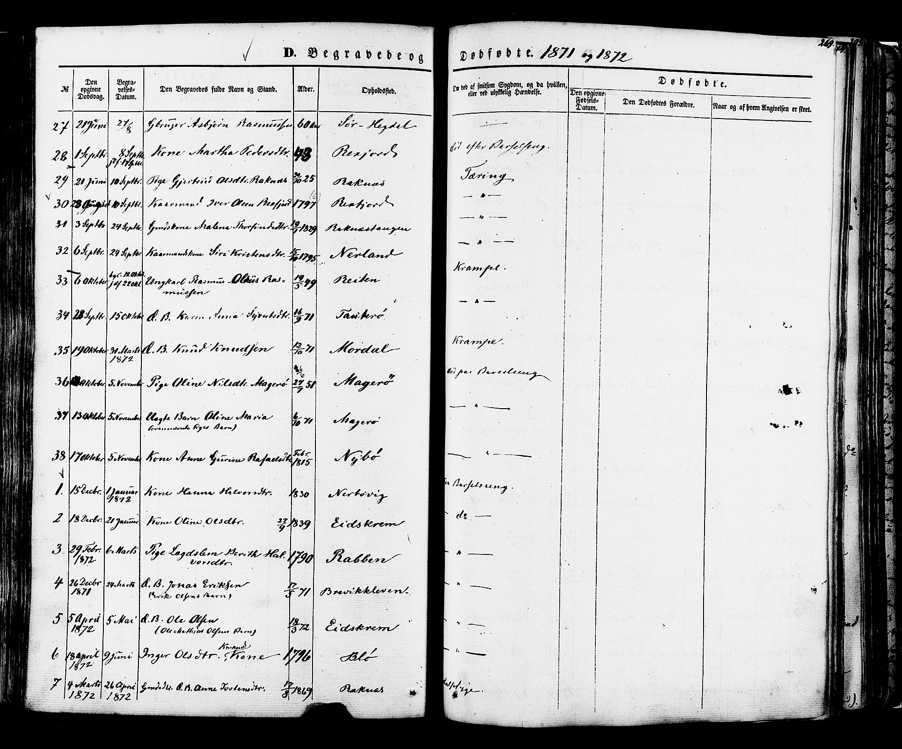 Ministerialprotokoller, klokkerbøker og fødselsregistre - Møre og Romsdal, SAT/A-1454/560/L0719: Parish register (official) no. 560A03, 1845-1872, p. 269