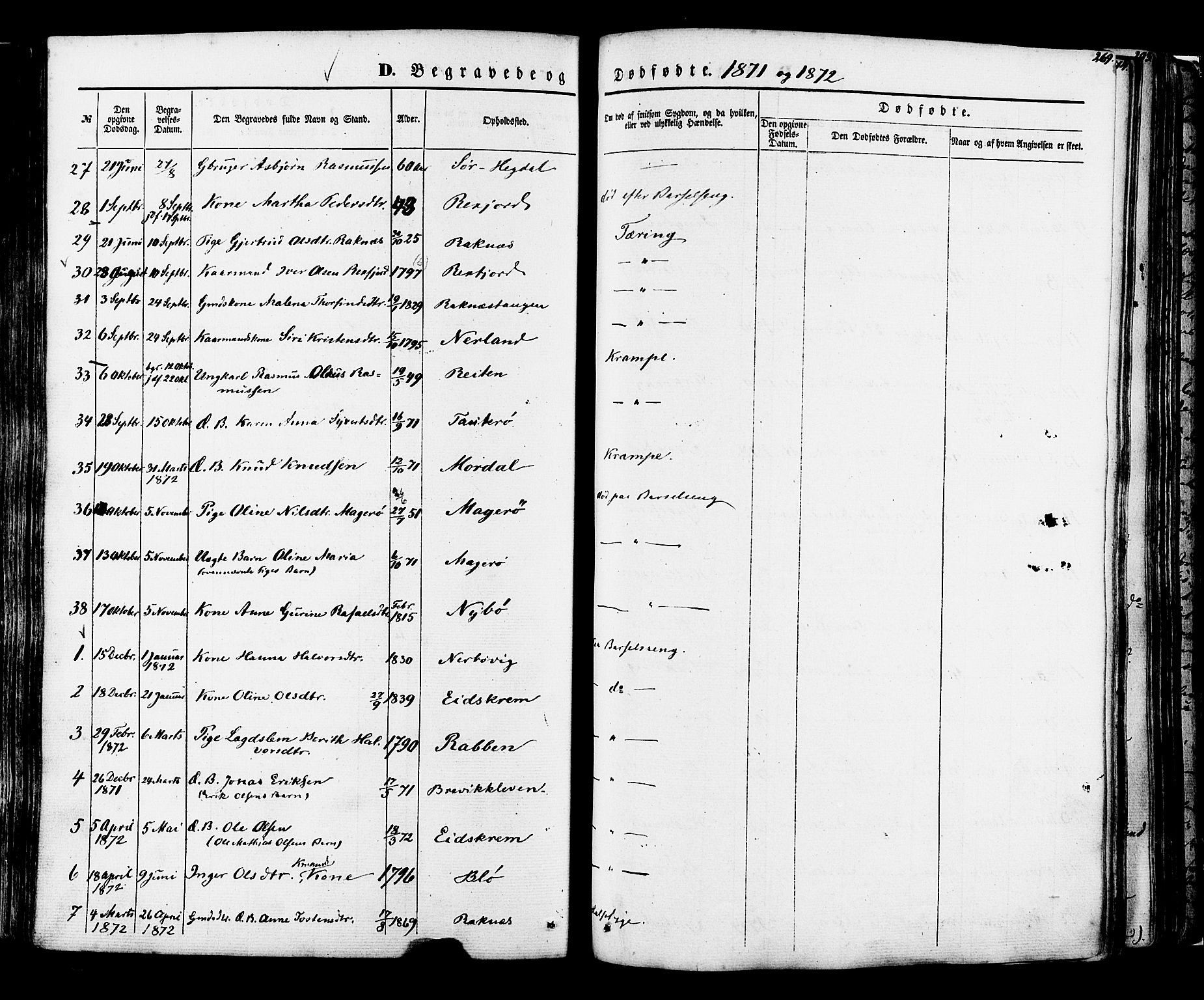 Ministerialprotokoller, klokkerbøker og fødselsregistre - Møre og Romsdal, AV/SAT-A-1454/560/L0719: Parish register (official) no. 560A03, 1845-1872, p. 269