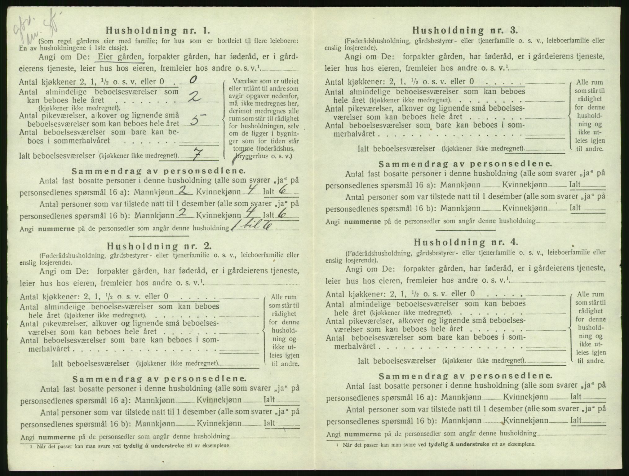 SAT, 1920 census for Halsa, 1920, p. 221