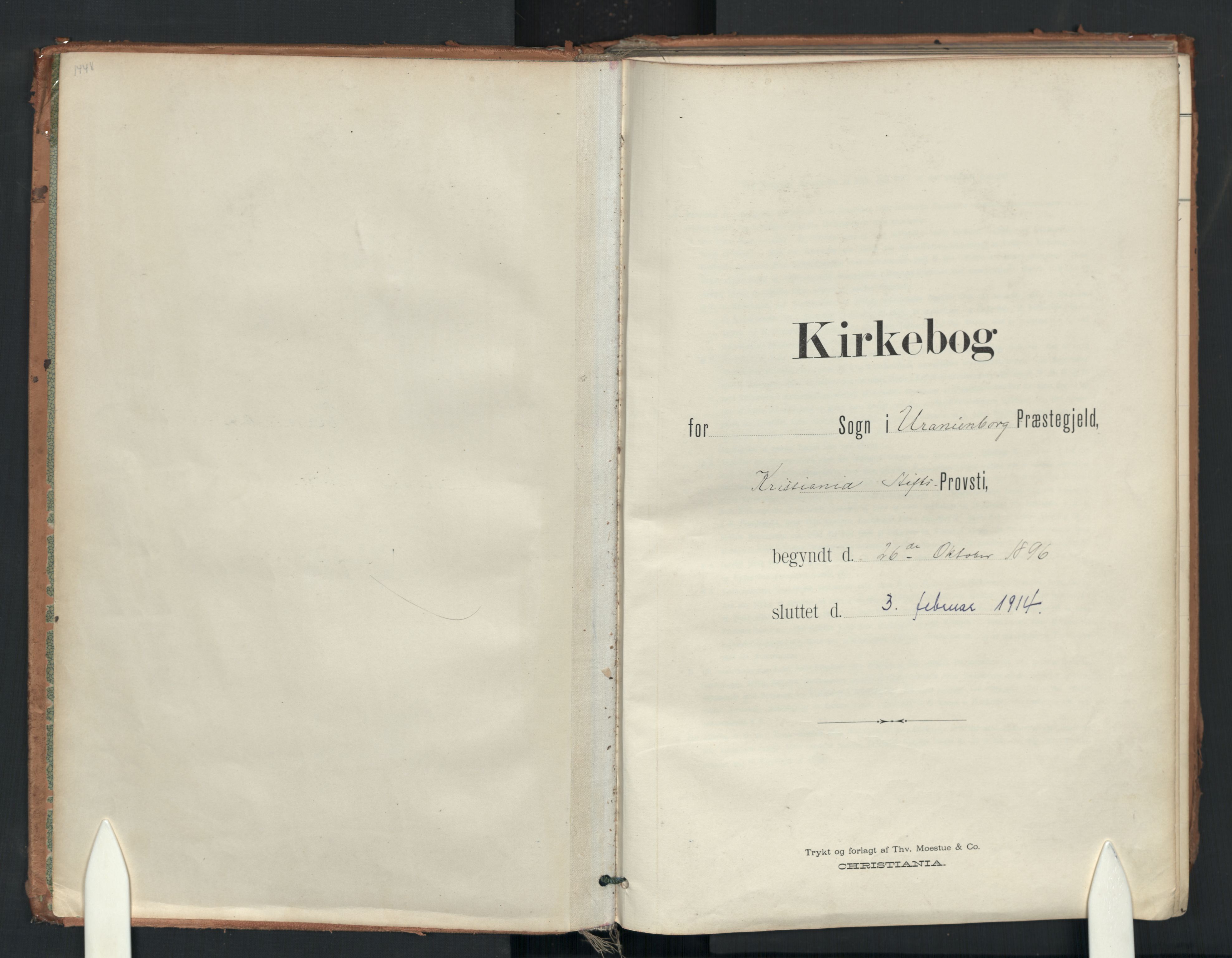 Uranienborg prestekontor Kirkebøker, AV/SAO-A-10877/F/Fa/L0007: Parish register (official) no. 7, 1896-1914