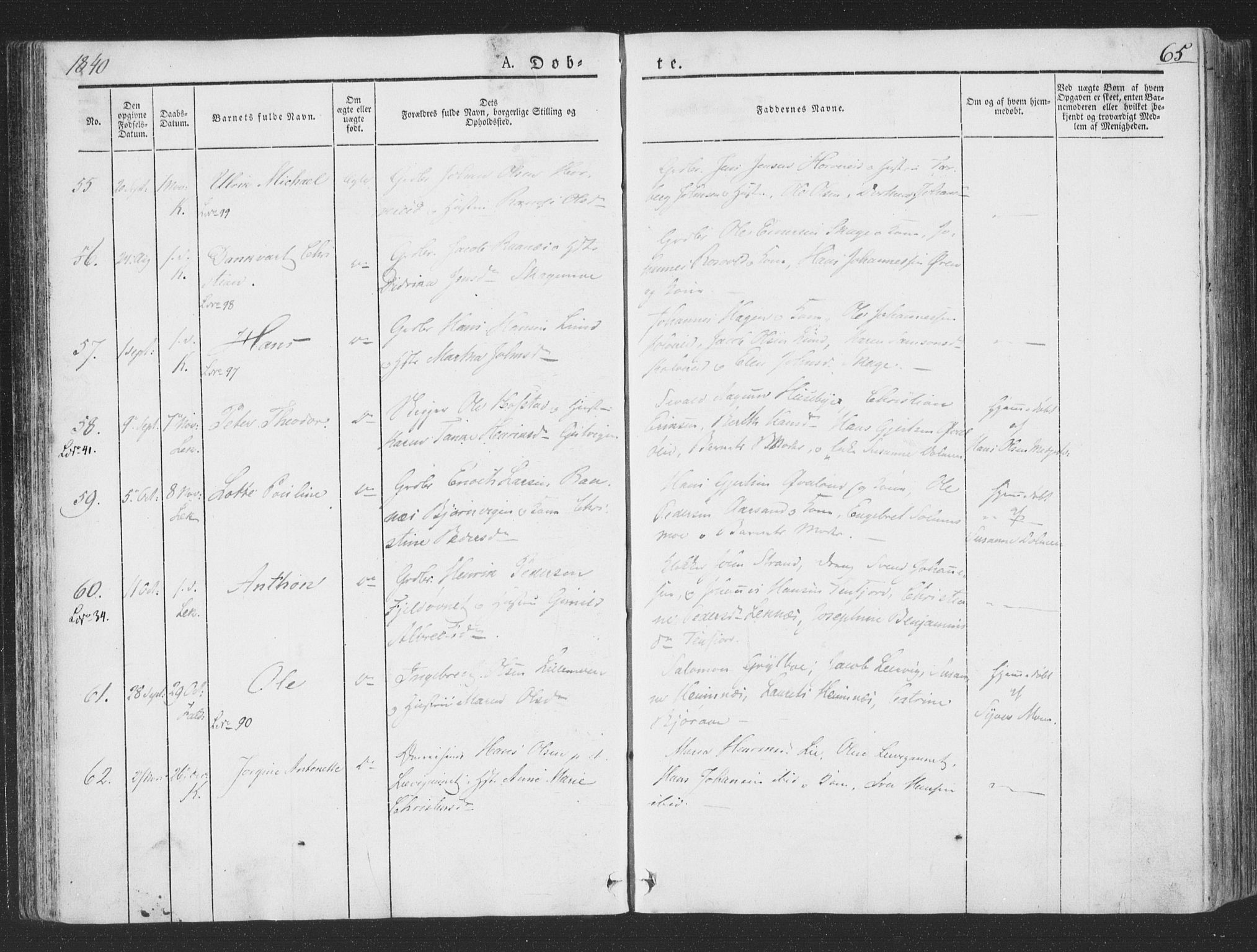 Ministerialprotokoller, klokkerbøker og fødselsregistre - Nord-Trøndelag, SAT/A-1458/780/L0639: Parish register (official) no. 780A04, 1830-1844, p. 65