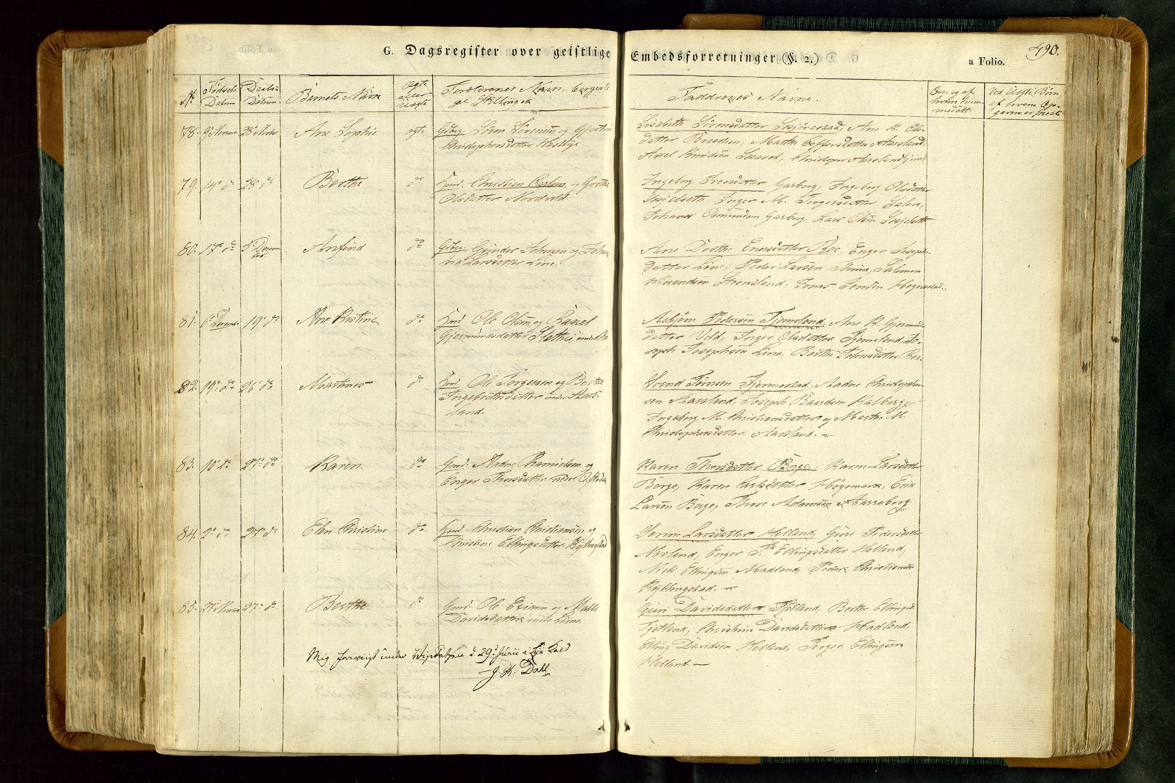 Lye sokneprestkontor, AV/SAST-A-101794/001/30BA/L0004: Parish register (official) no. A 4, 1826-1841, p. 490