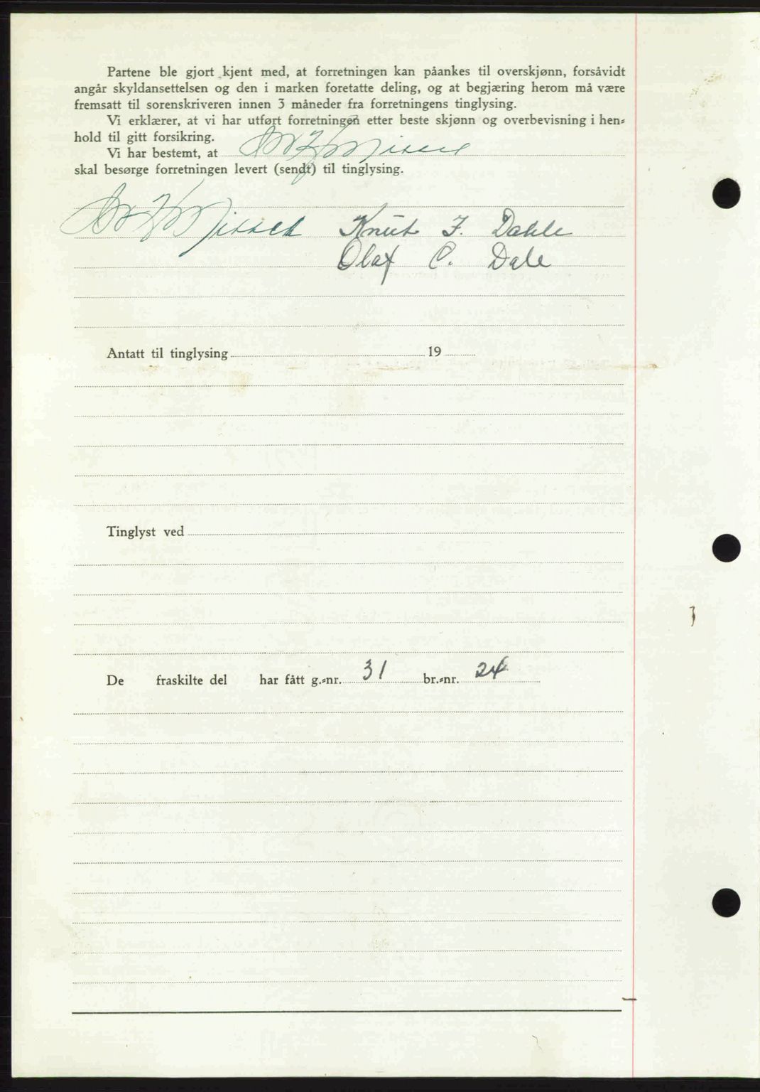 Romsdal sorenskriveri, AV/SAT-A-4149/1/2/2C: Mortgage book no. A23, 1947-1947, Diary no: : 1938/1947