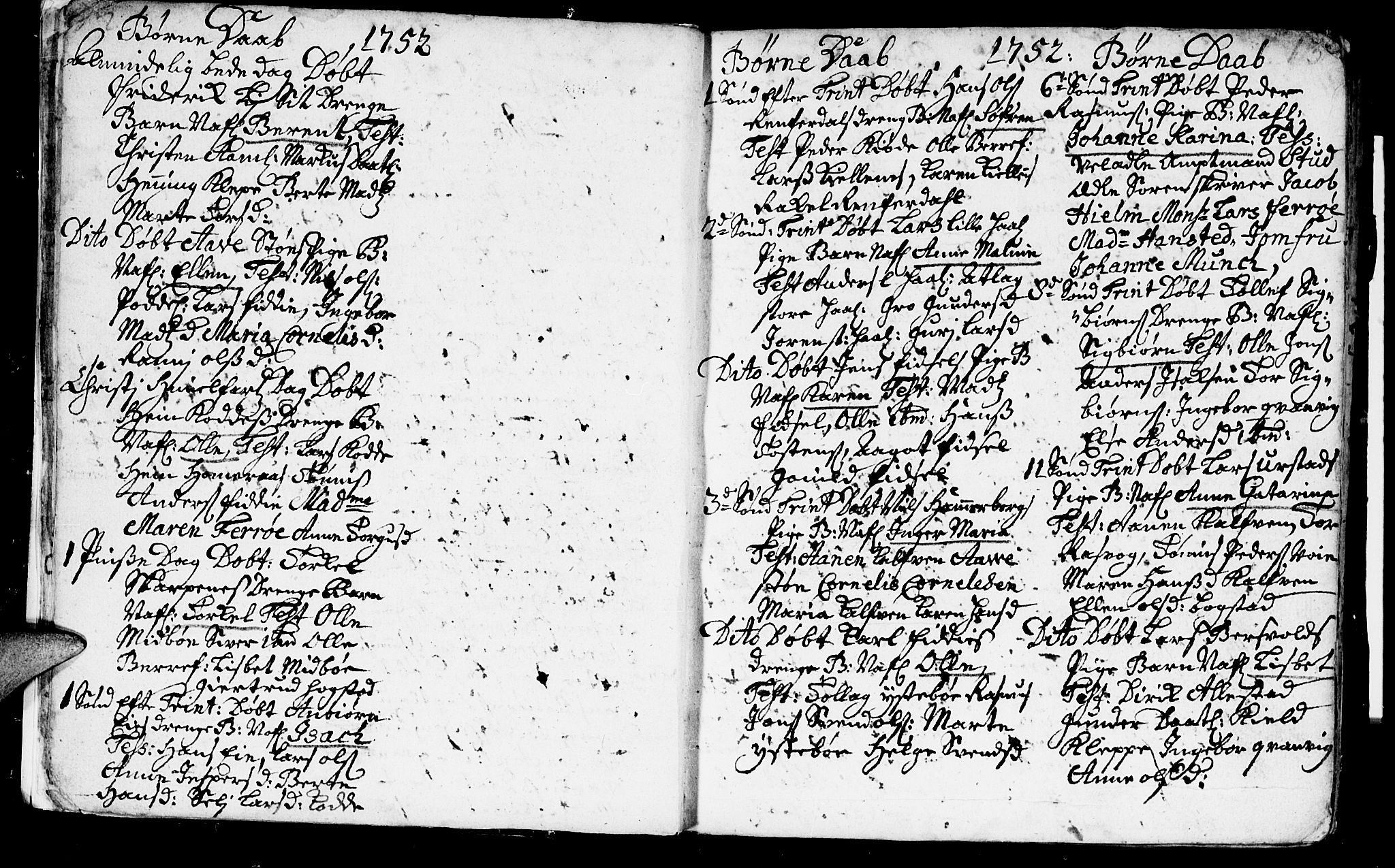 Flekkefjord sokneprestkontor, SAK/1111-0012/F/Fa/Fab/L0001: Parish register (official) no. A 1, 1750-1780, p. 12-13