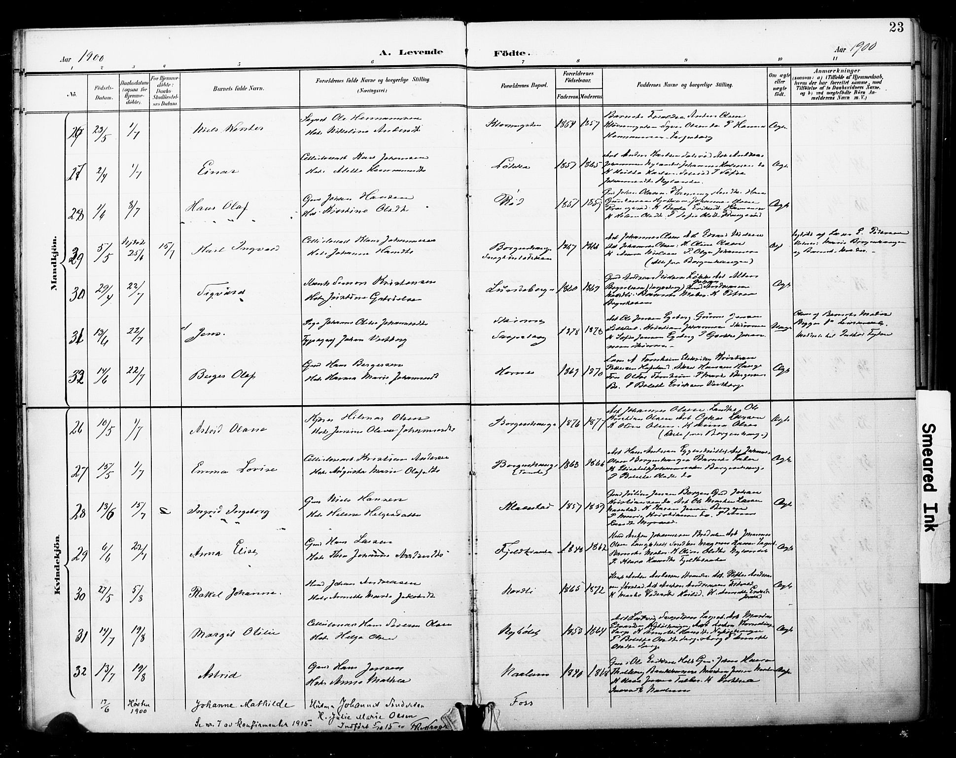 Skjeberg prestekontor Kirkebøker, SAO/A-10923/F/Fa/L0010: Parish register (official) no. I 10, 1898-1911, p. 23