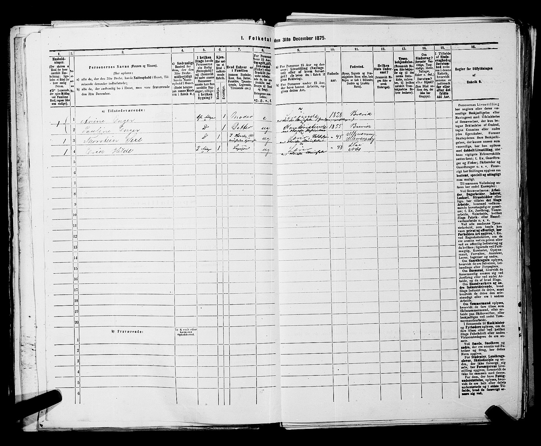 SAKO, 1875 census for 0601B Norderhov/Hønefoss, 1875, p. 129