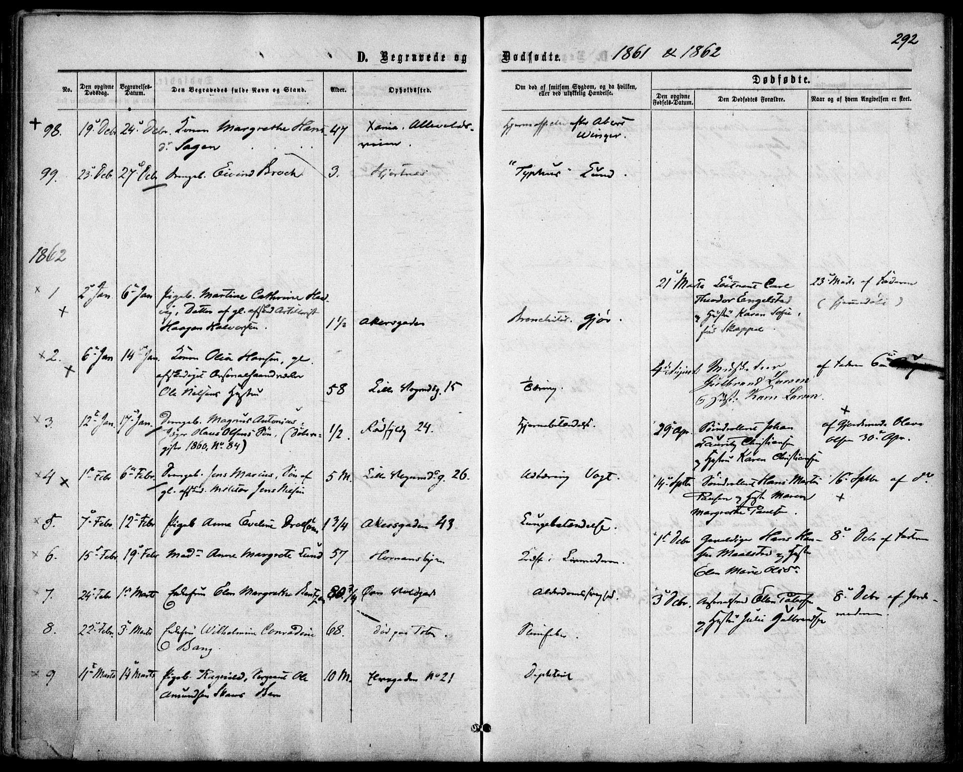 Garnisonsmenigheten Kirkebøker, AV/SAO-A-10846/F/Fa/L0010: Parish register (official) no. 10, 1859-1869, p. 292