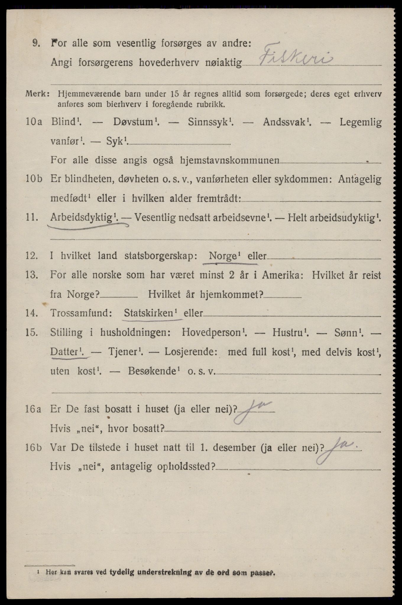 SAST, 1920 census for Hetland, 1920, p. 3834