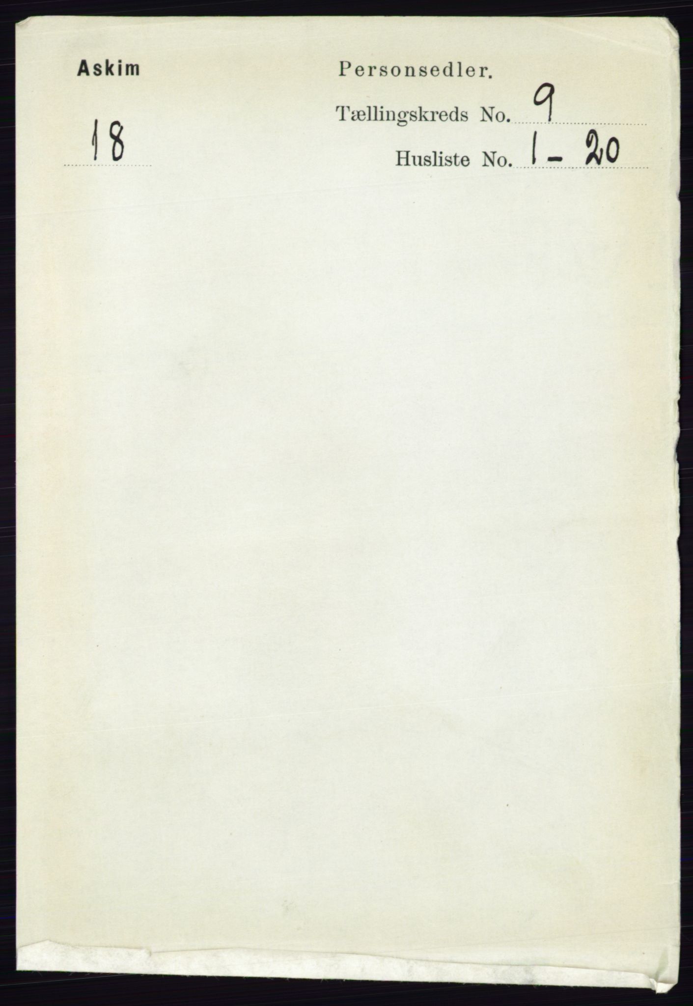 RA, 1891 census for 0124 Askim, 1891, p. 1463