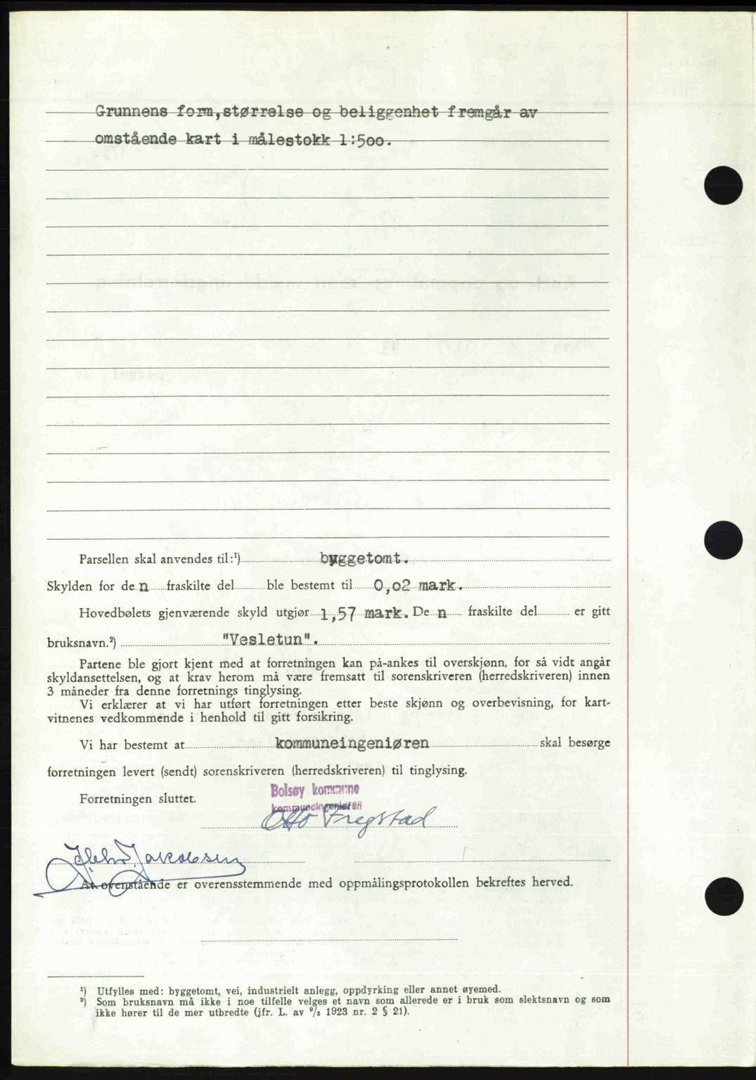 Romsdal sorenskriveri, AV/SAT-A-4149/1/2/2C: Mortgage book no. A30, 1949-1949, Diary no: : 2274/1949