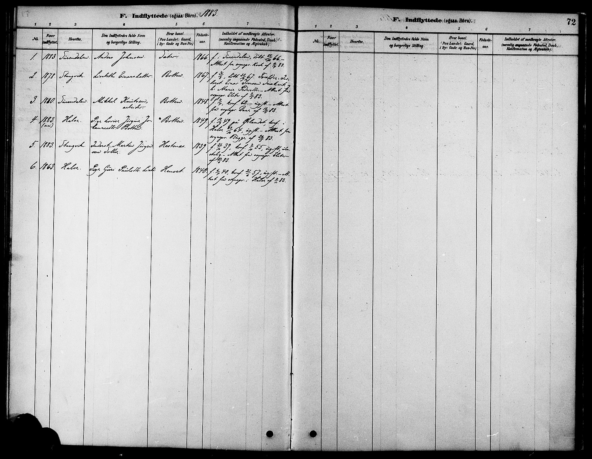 Ministerialprotokoller, klokkerbøker og fødselsregistre - Møre og Romsdal, AV/SAT-A-1454/580/L0924: Parish register (official) no. 580A01, 1878-1887, p. 72