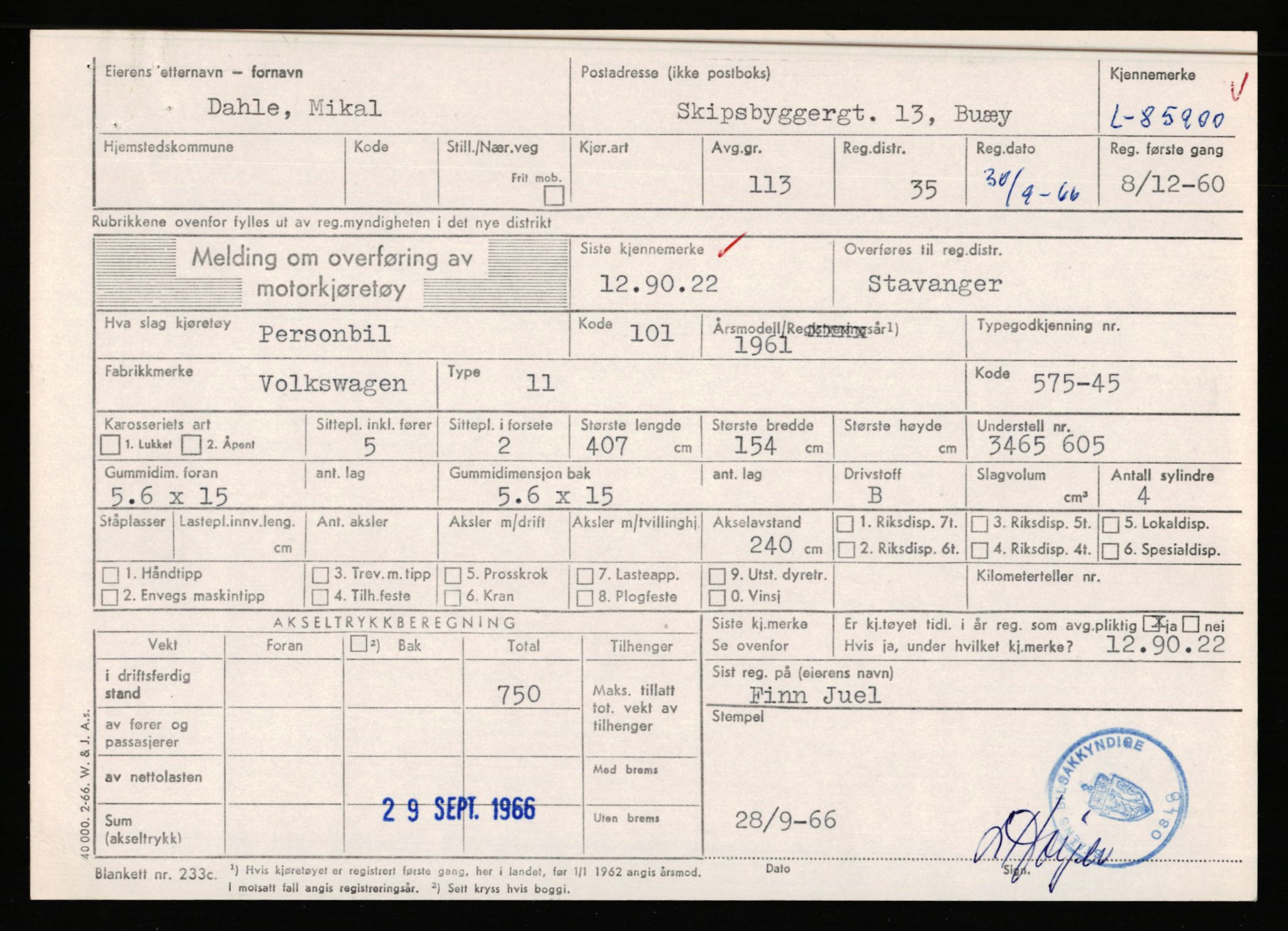 Stavanger trafikkstasjon, AV/SAST-A-101942/0/F/L0073: L-84100 - L-86499, 1930-1971, p. 1857