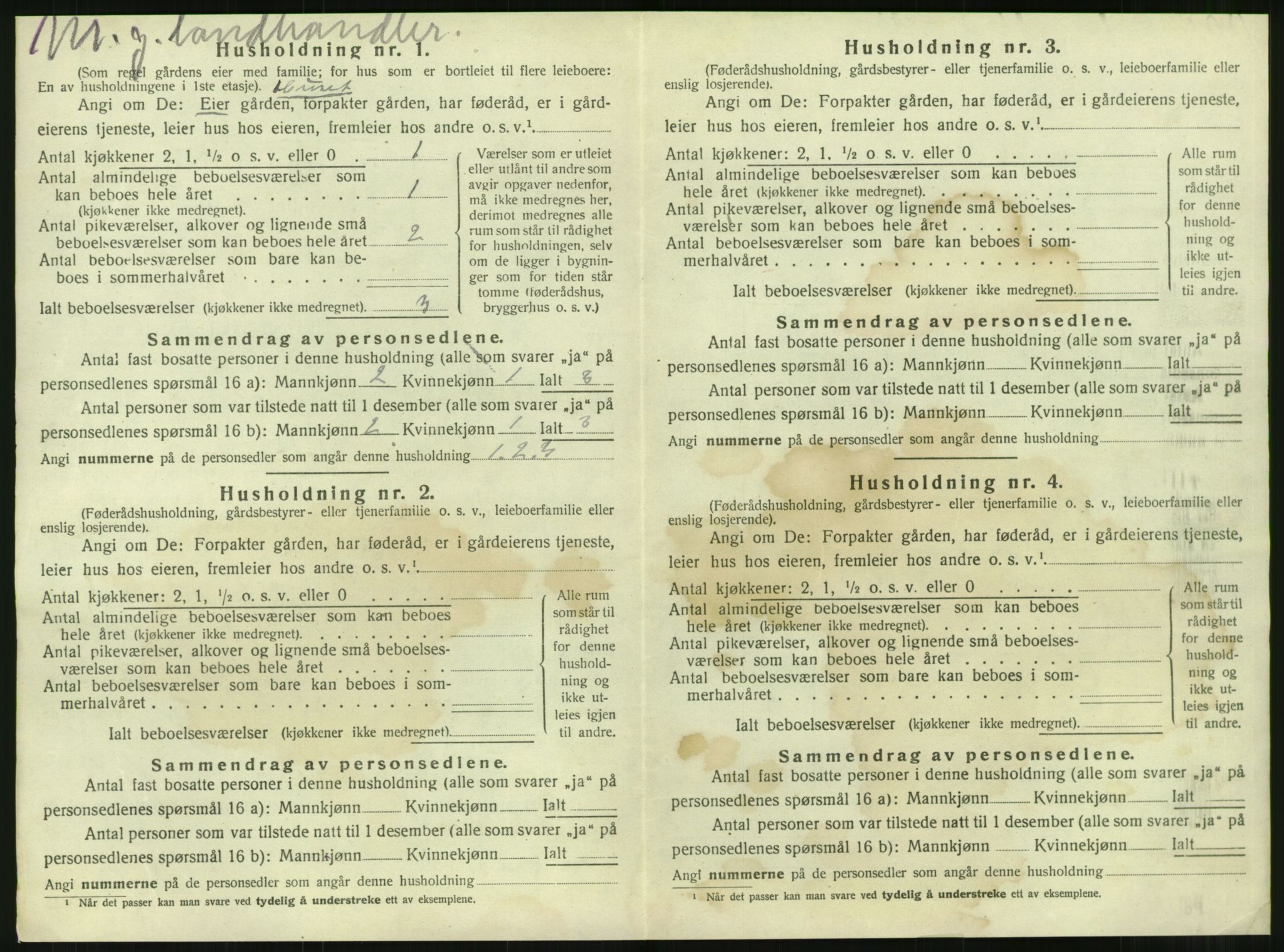 SAT, 1920 census for Tjøtta, 1920, p. 282