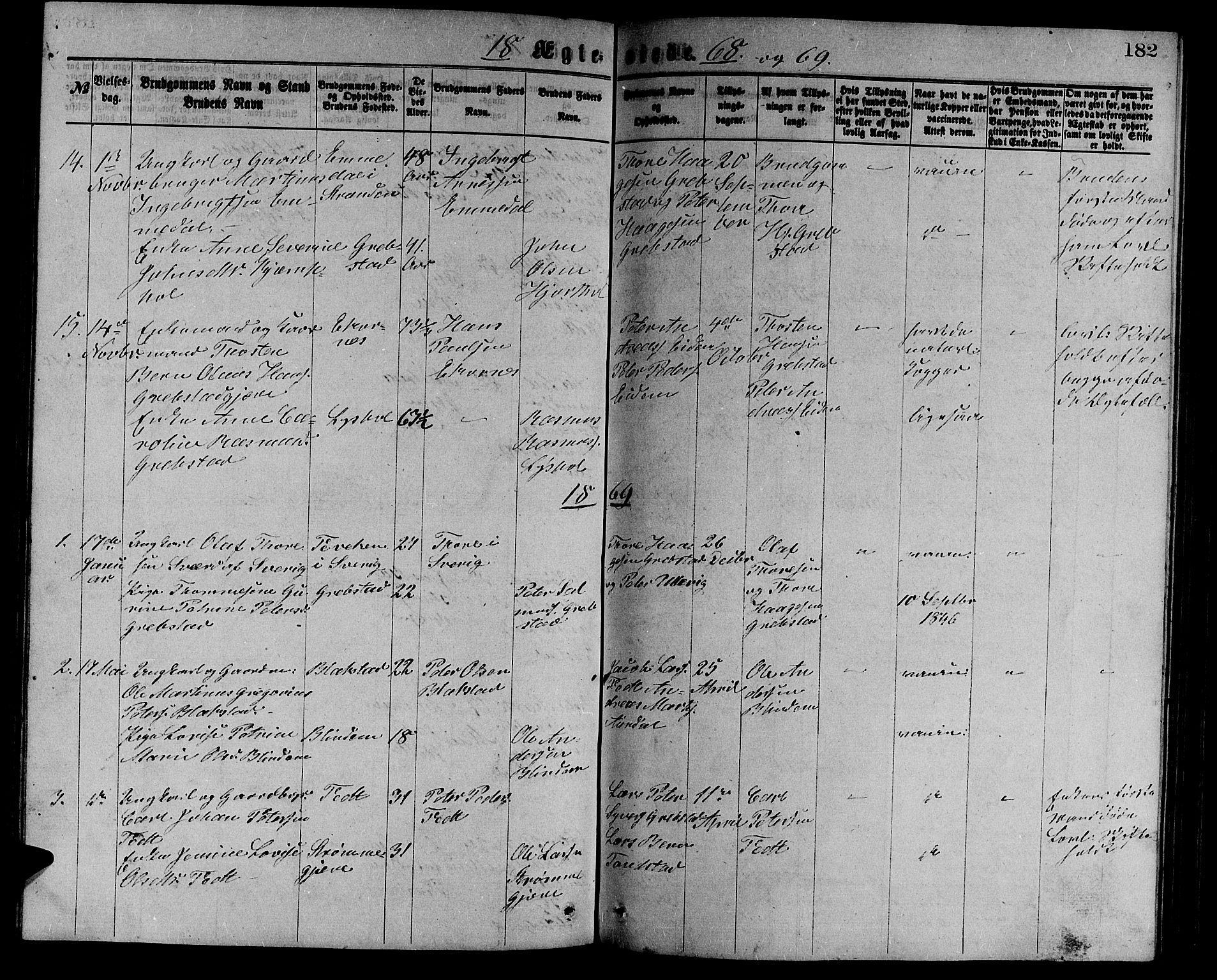 Ministerialprotokoller, klokkerbøker og fødselsregistre - Møre og Romsdal, AV/SAT-A-1454/523/L0338: Parish register (copy) no. 523C01, 1865-1877, p. 182