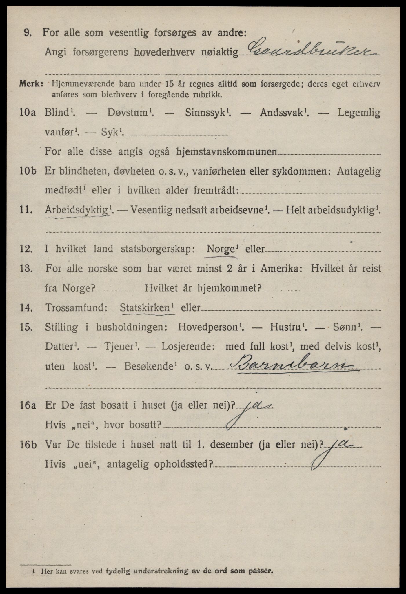 SAT, 1920 census for Haram, 1920, p. 2808