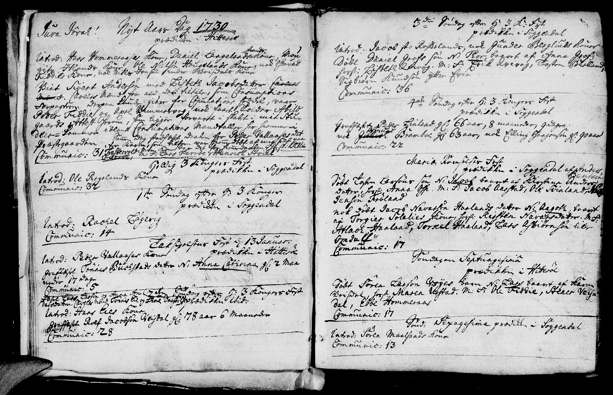 Sokndal sokneprestkontor, AV/SAST-A-101808: Parish register (official) no. A 1, 1729-1740