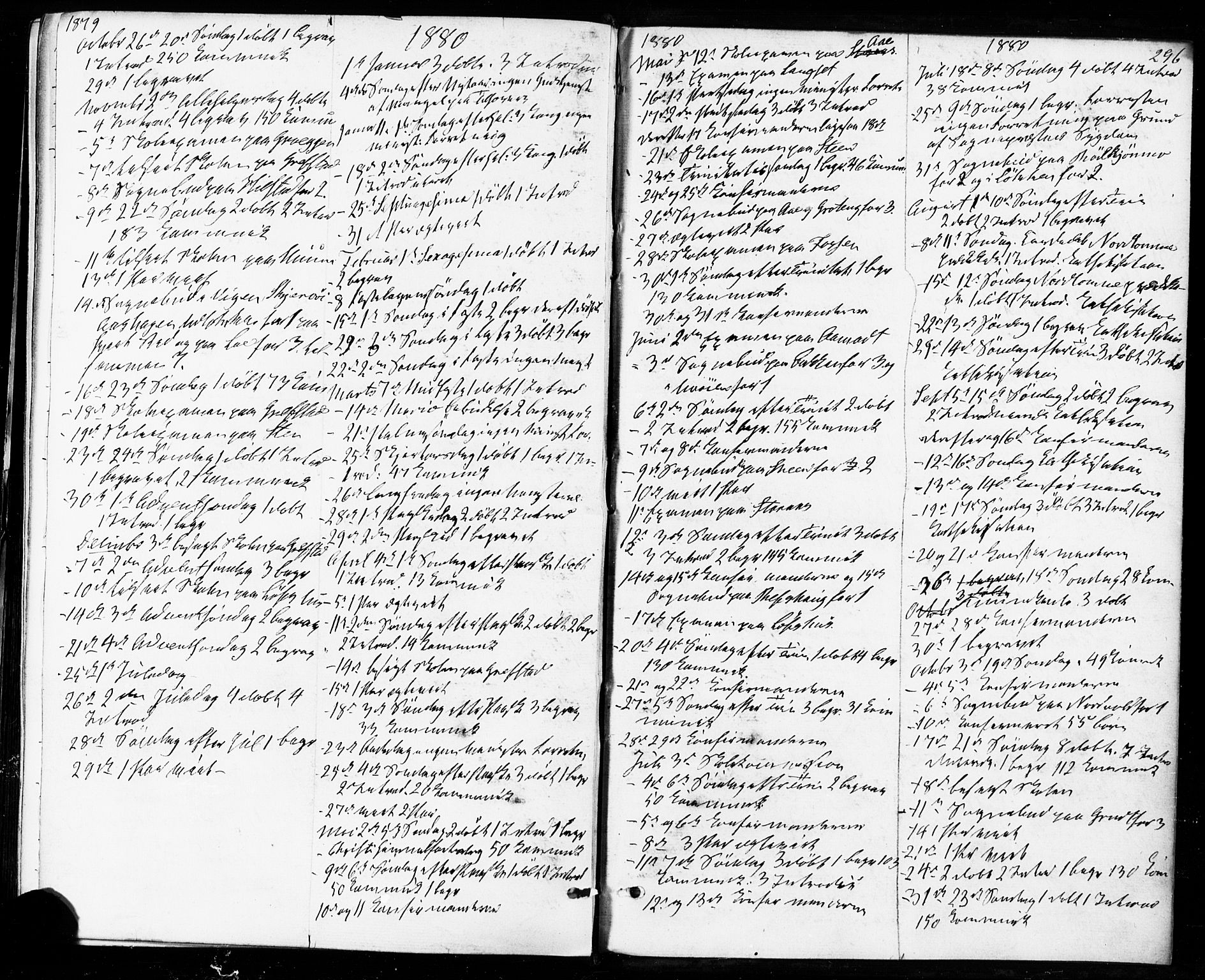 Ministerialprotokoller, klokkerbøker og fødselsregistre - Sør-Trøndelag, SAT/A-1456/672/L0856: Parish register (official) no. 672A08, 1861-1881, p. 296