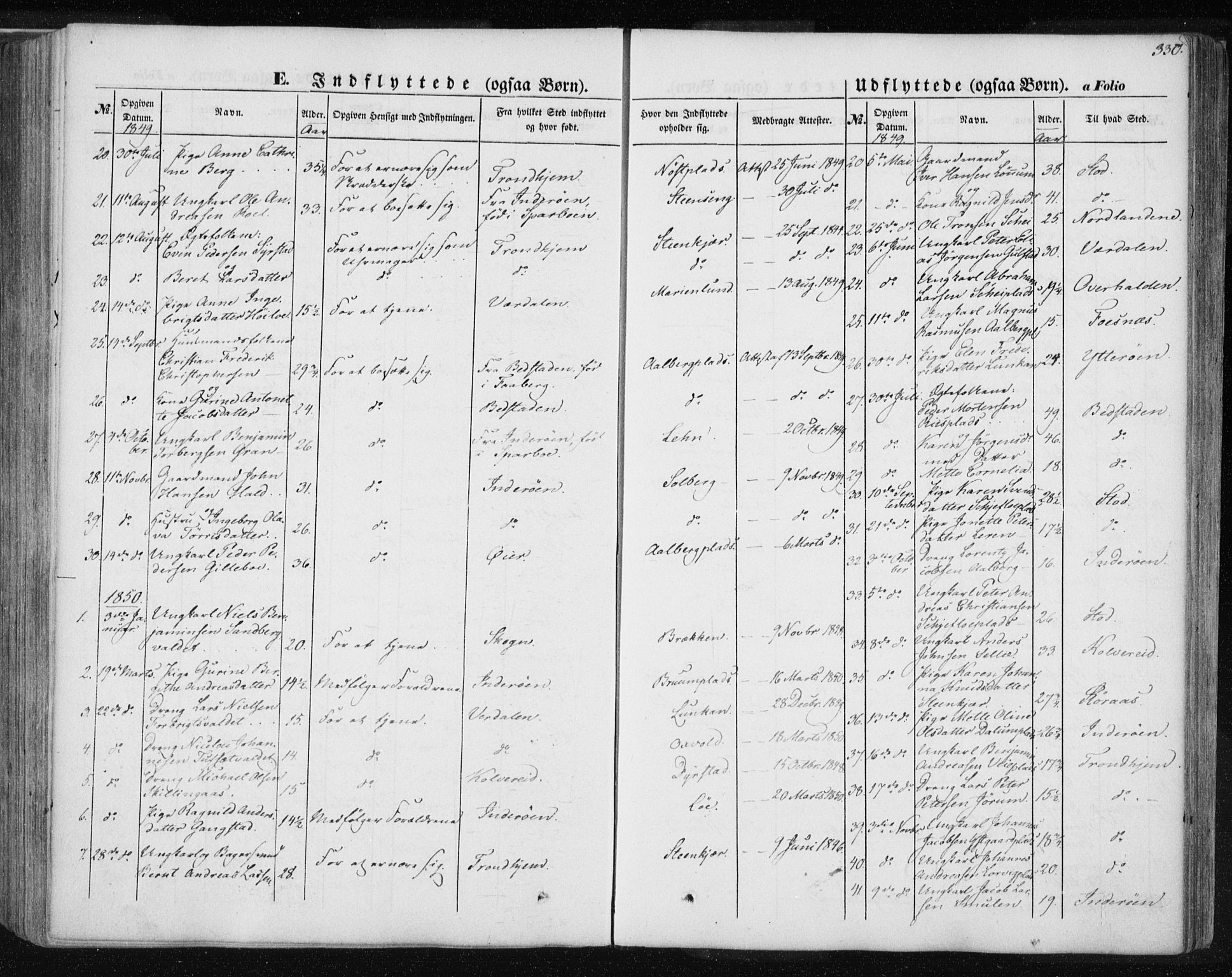 Ministerialprotokoller, klokkerbøker og fødselsregistre - Nord-Trøndelag, SAT/A-1458/735/L0342: Parish register (official) no. 735A07 /1, 1849-1862, p. 330