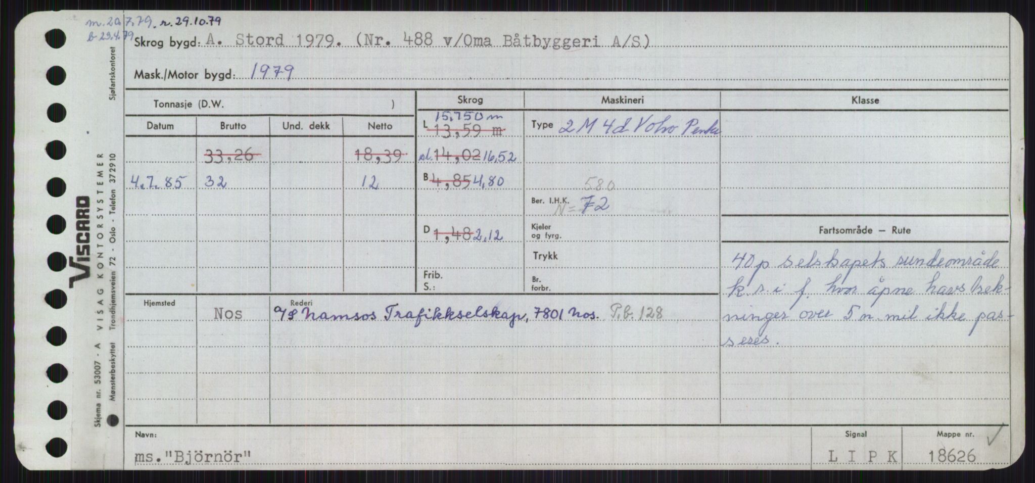 Sjøfartsdirektoratet med forløpere, Skipsmålingen, AV/RA-S-1627/H/Ha/L0001/0002: Fartøy, A-Eig / Fartøy Bjør-Eig, p. 39