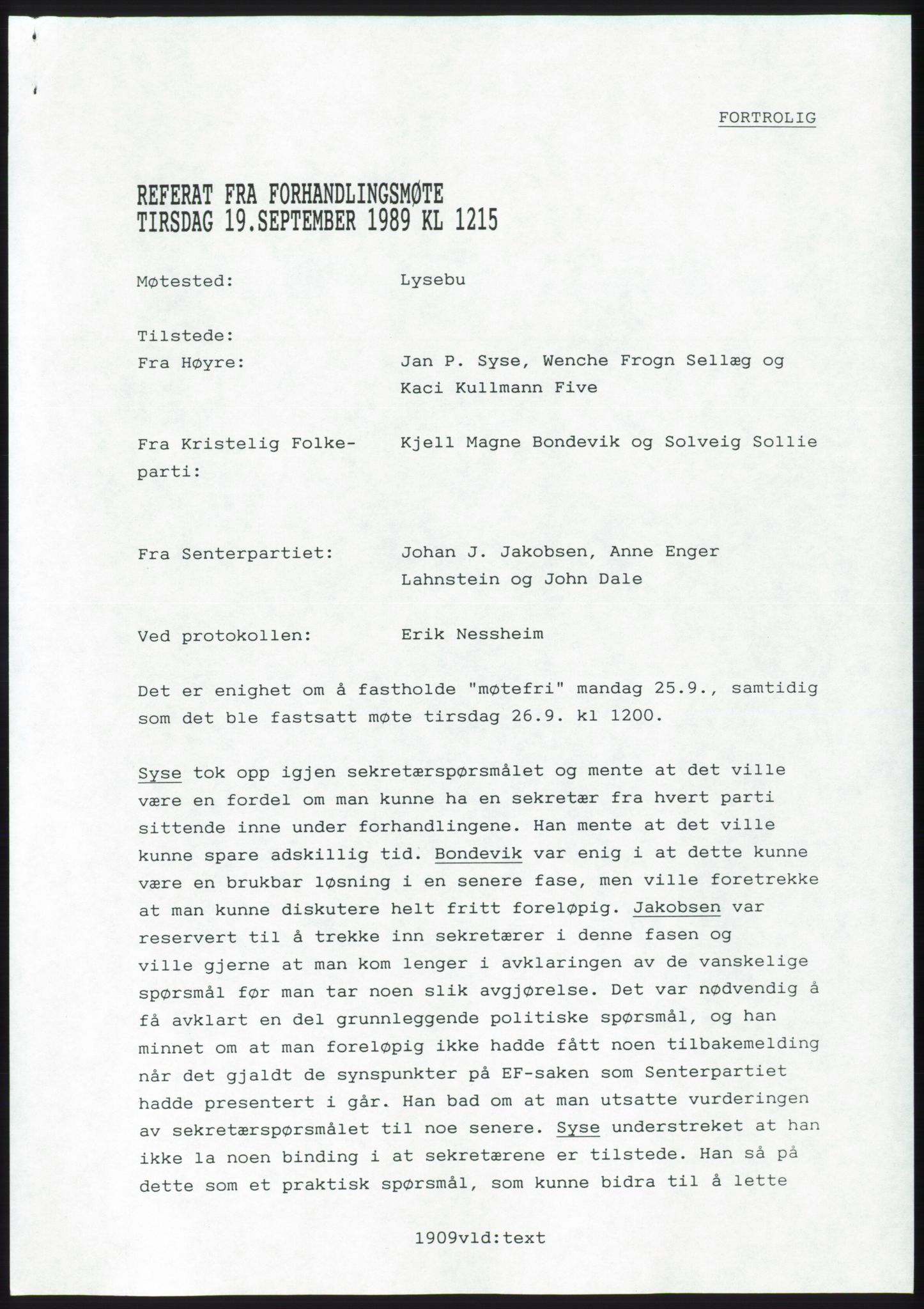 Forhandlingsmøtene 1989 mellom Høyre, KrF og Senterpartiet om dannelse av regjering, RA/PA-0697/A/L0001: Forhandlingsprotokoll med vedlegg, 1989, p. 58