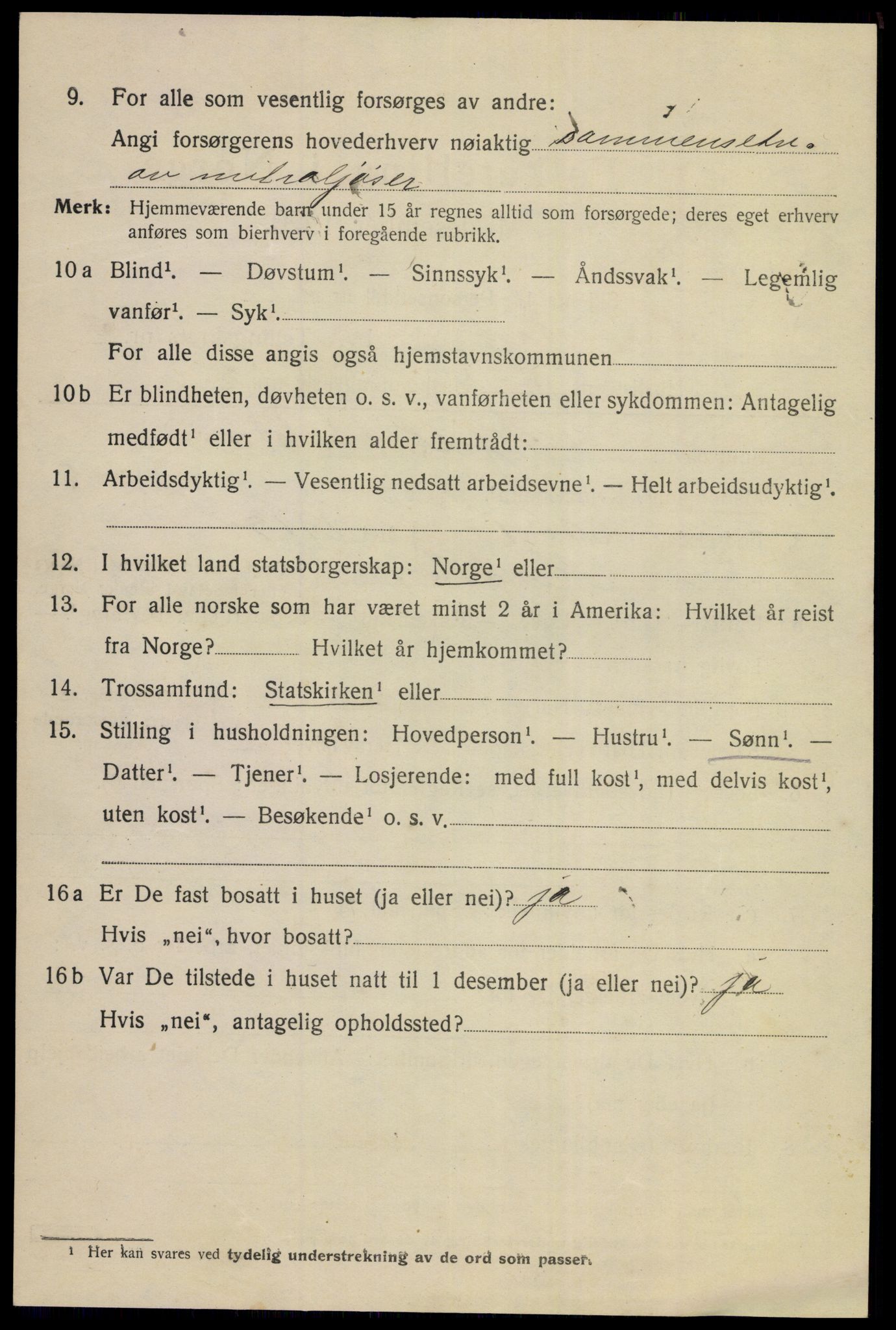 SAKO, 1920 census for Kongsberg, 1920, p. 12467