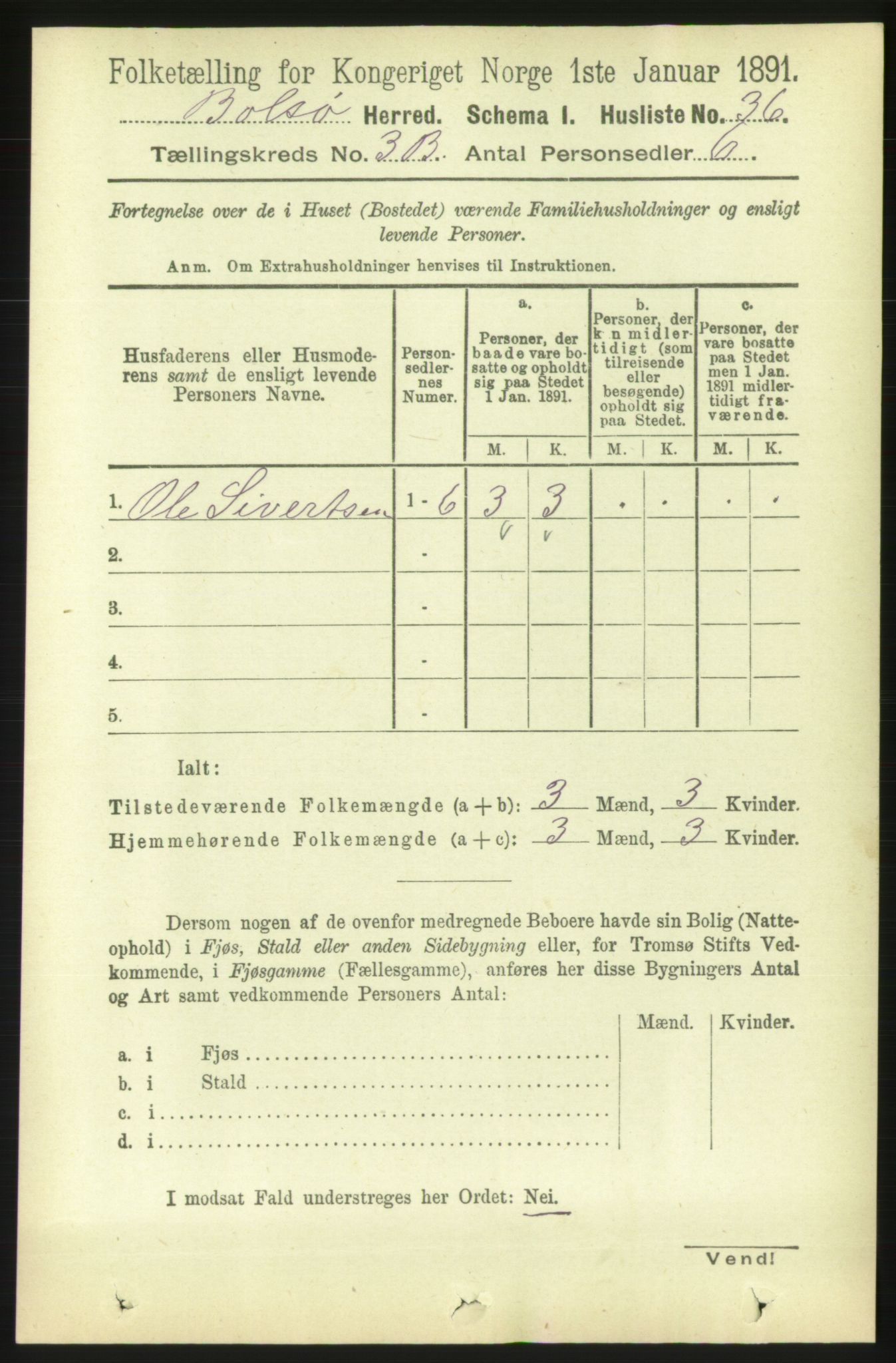 RA, 1891 census for 1544 Bolsøy, 1891, p. 2082