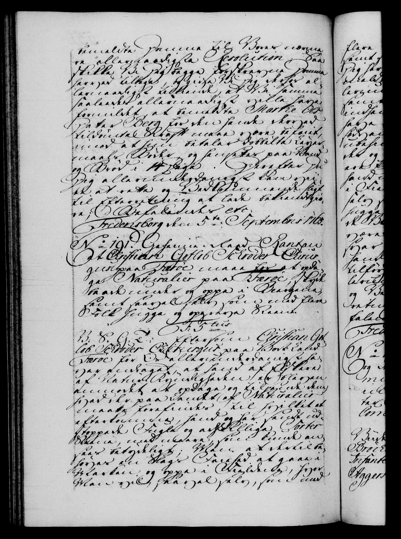 Danske Kanselli 1572-1799, RA/EA-3023/F/Fc/Fca/Fcab/L0037: Norske tegnelser, 1762-1766, p. 537b